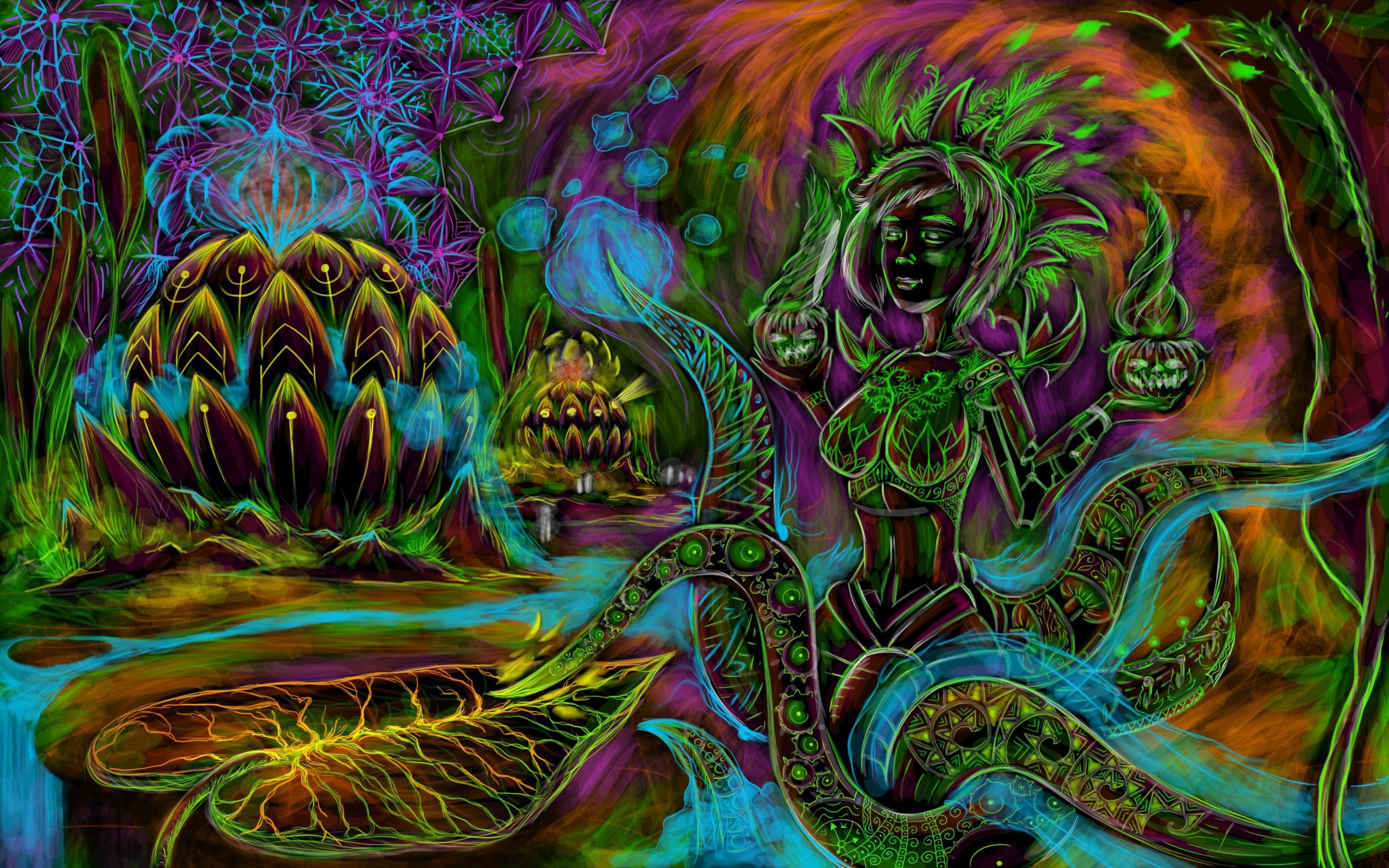 Psychedelic Octopus HD wallpaper