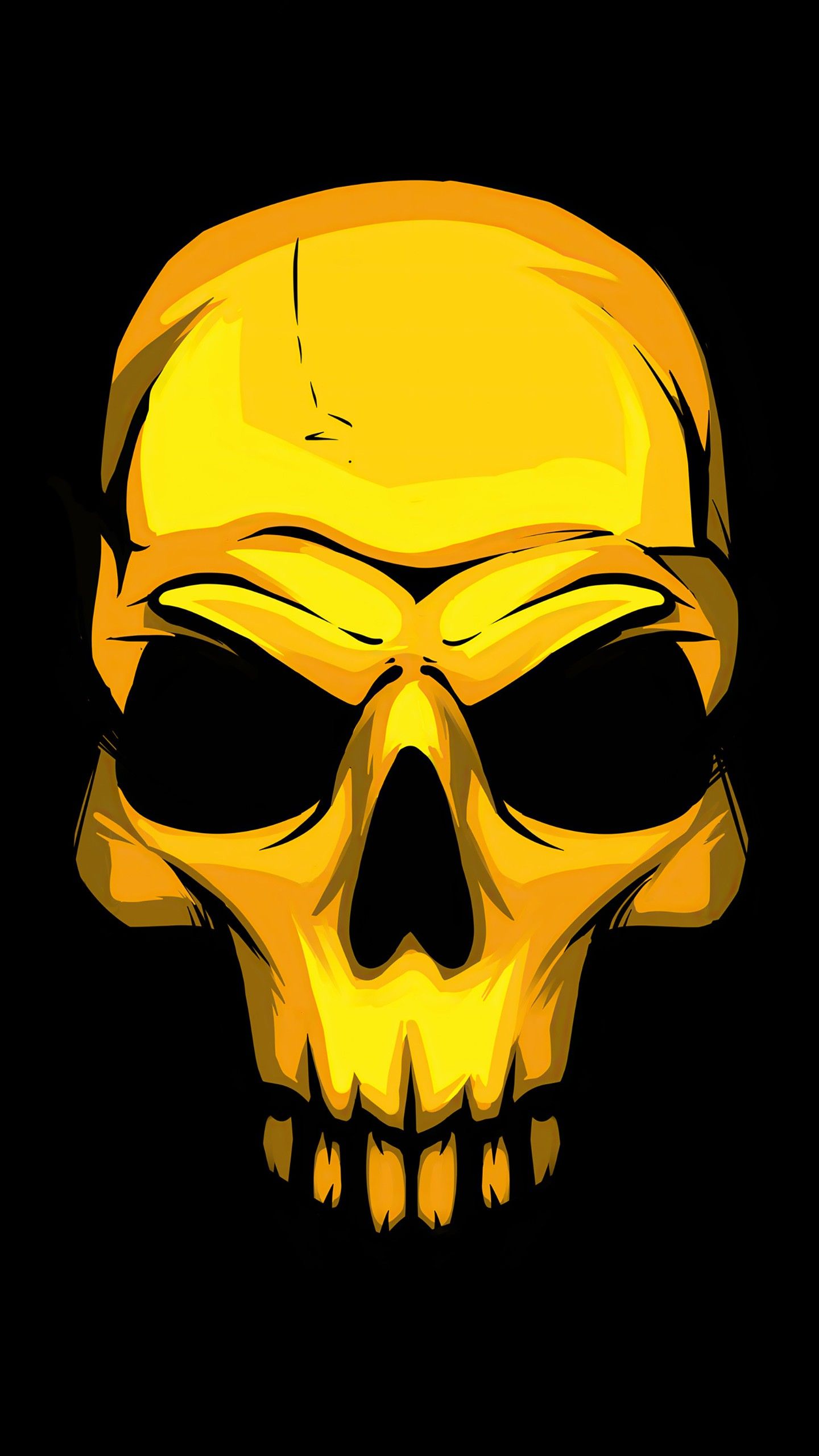 Golden Skull HD Wallpaper
