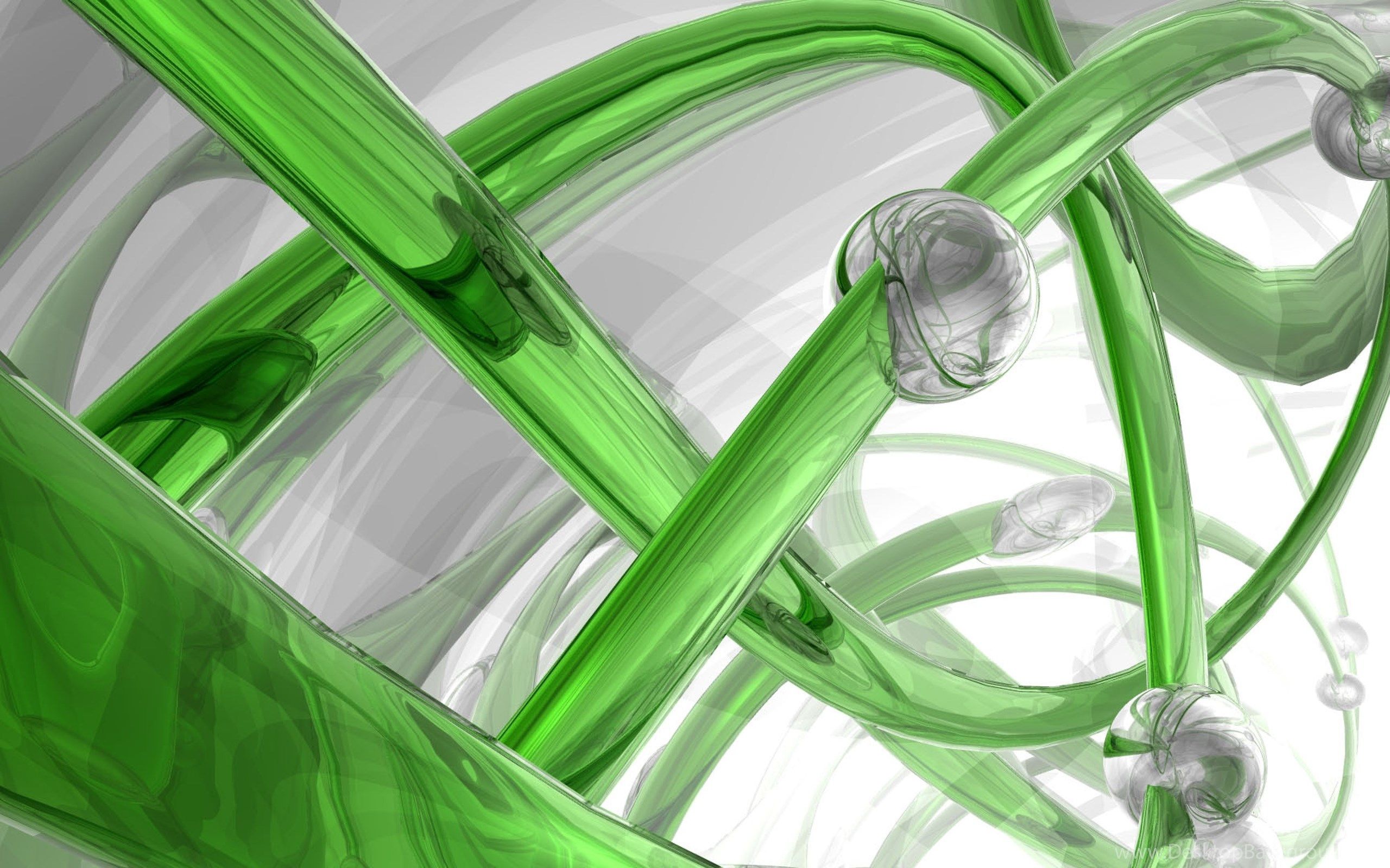 Download Wallpaper 3840x2160 3D, Spiral, Glass, Green, White 4K. Desktop Background