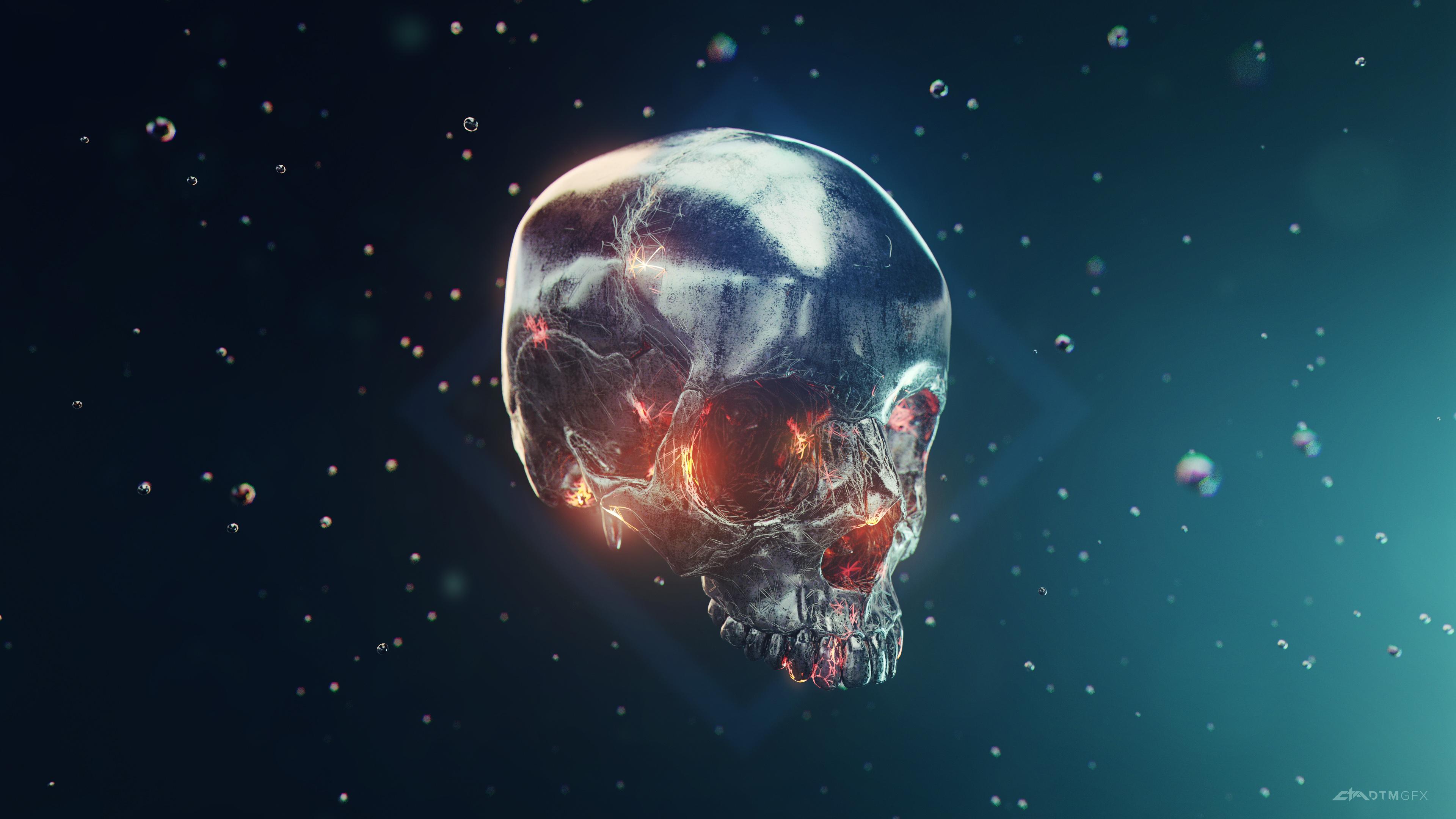 Skull 4K wallpaper for your desktop or mobile screen free and easy to download