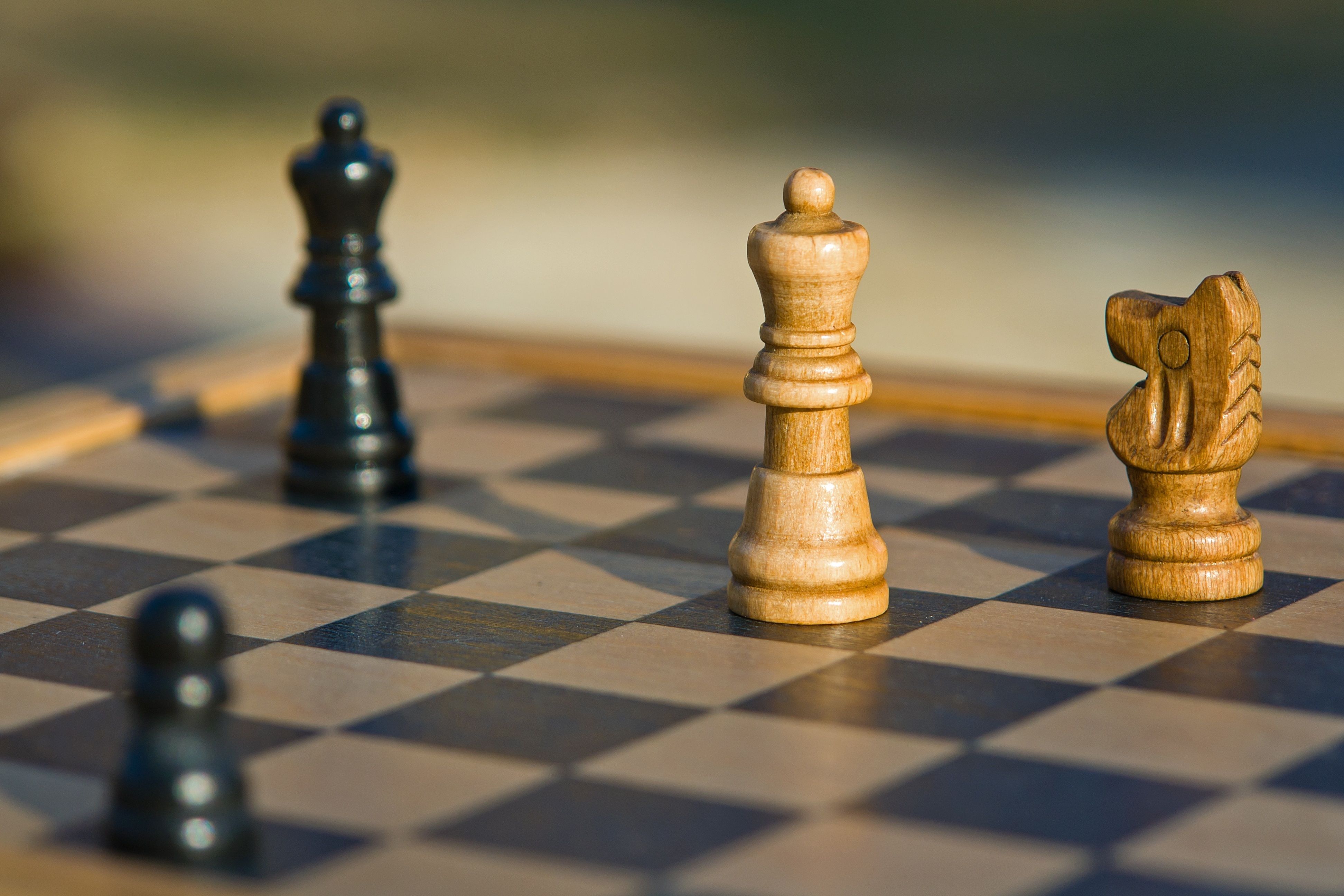 Chess board and chess pieces 4k Ultra HD Wallpaper