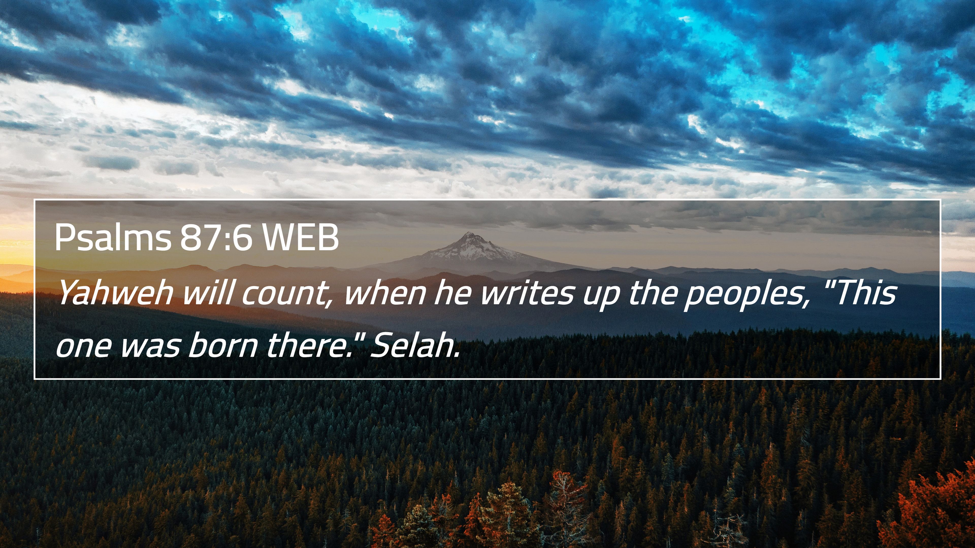 Psalms 87:6 WEB 4K Wallpaper will count, when he writes up the peoples