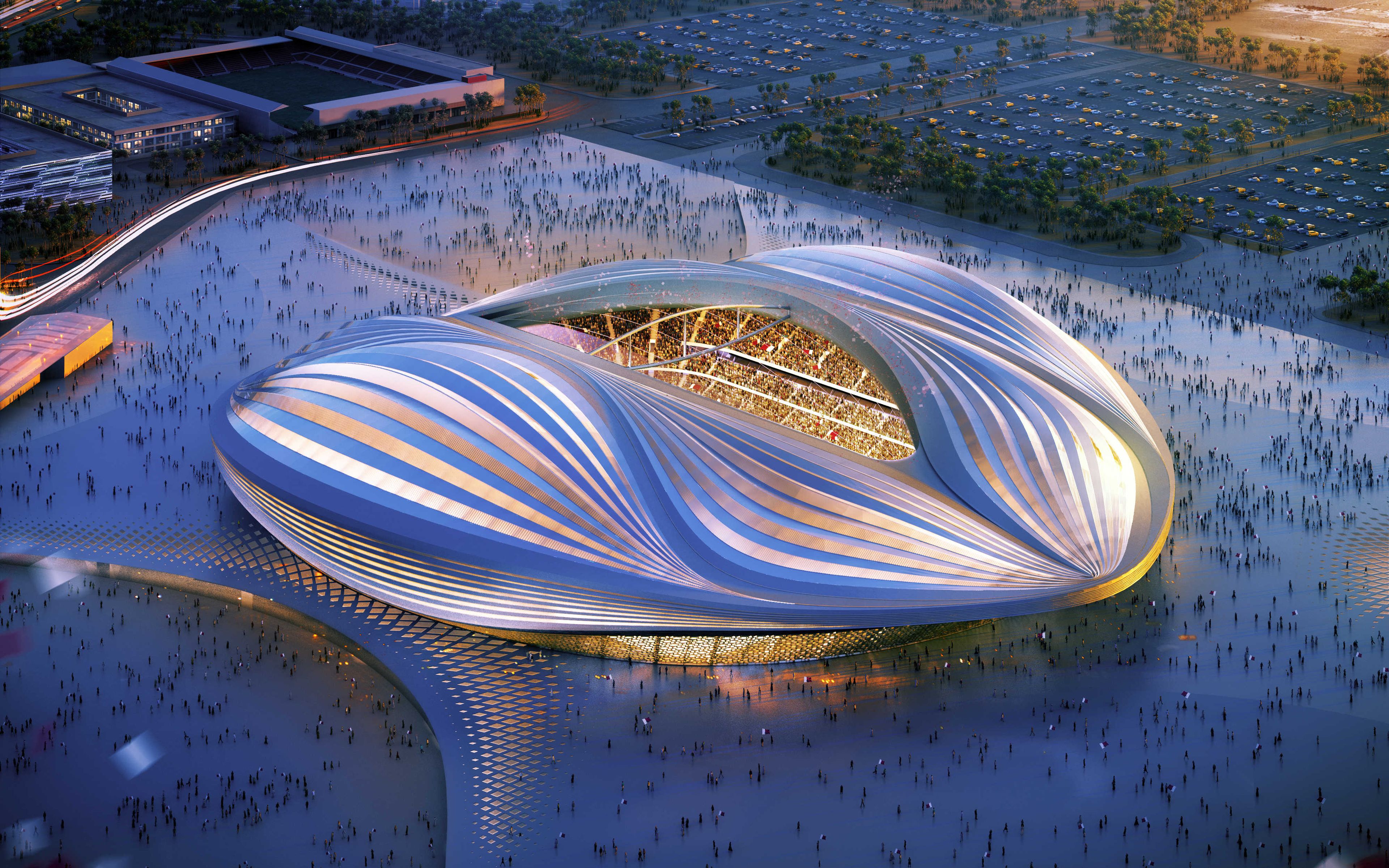 Qatar Stadium 2022 Wallpapers Wallpaper Cave