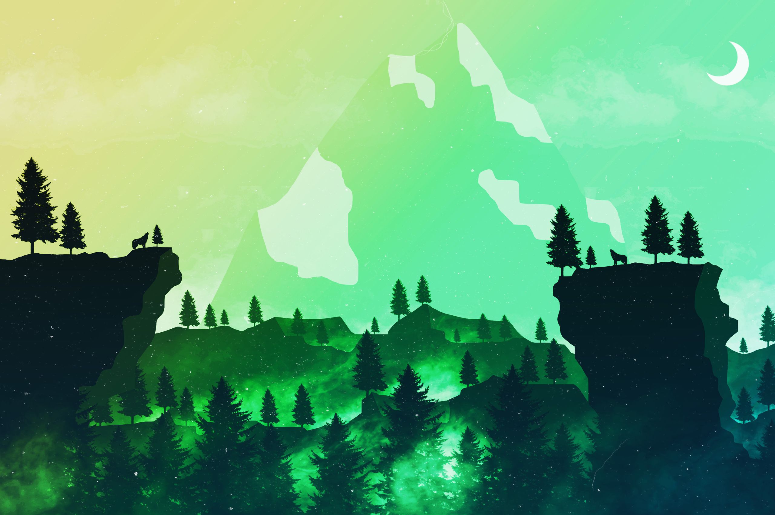 Green Nature Minimal Fox 4k Chromebook Pixel , HD 4k Wallpaper Image, Background, Photos and Picture