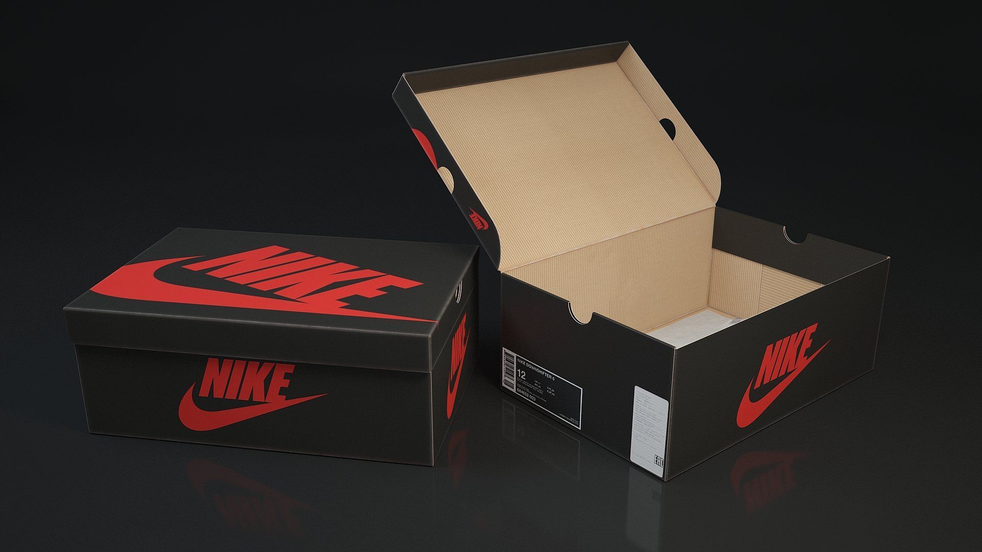 Shoe box Nike 3D 3D model #closed#open#types#created. Shoe box, Nike, Creative photohop