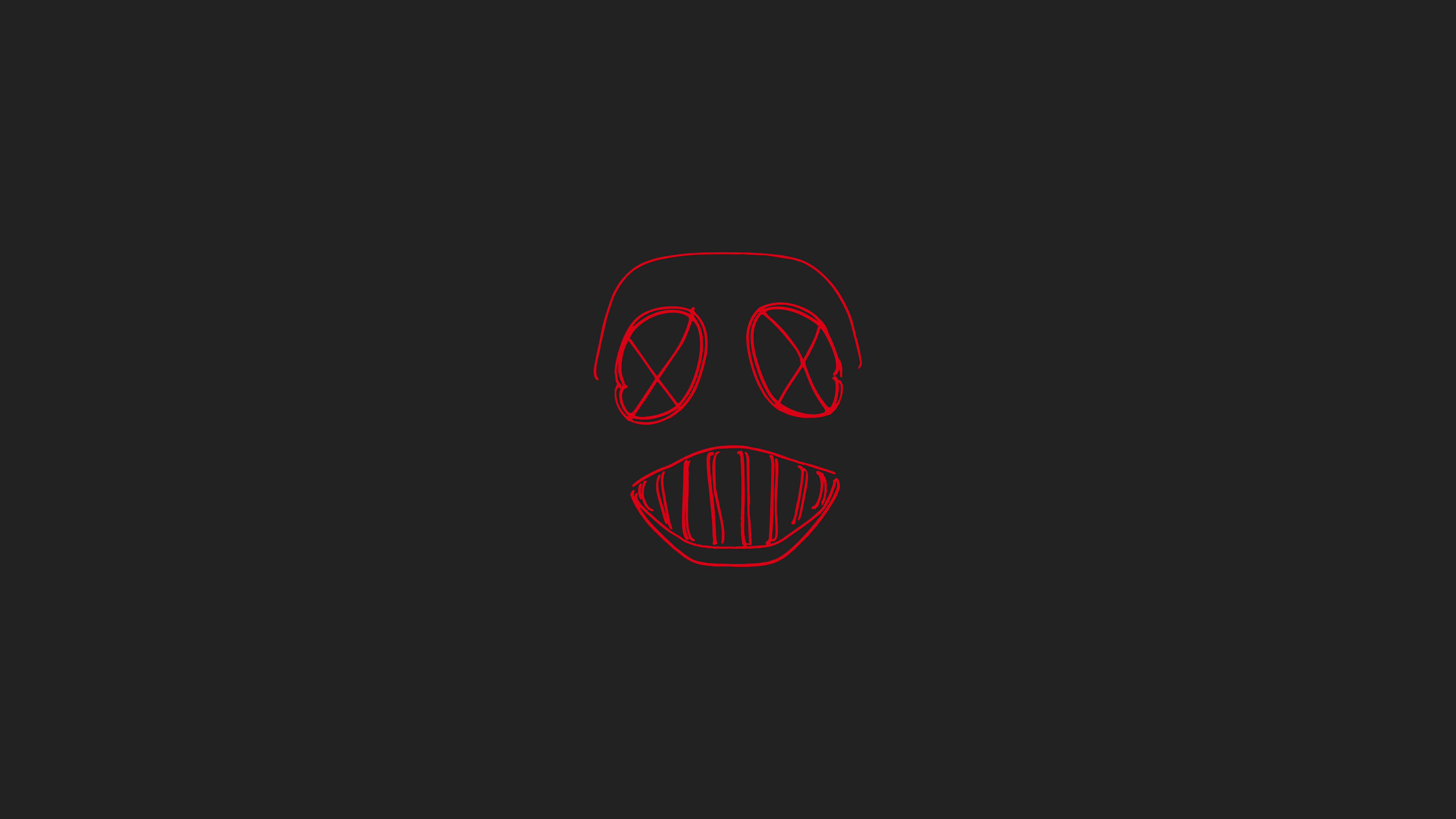Wallpaper, mask, neon, cybernetics, cyber, hackers, hacking, digital, art gallery, red, dark, computer, security, fantasy art, outlaws, criminal, photography, game logo, LED headlight, LEDs, Light armor, Platinum Conception Wallpaper 5120x2880