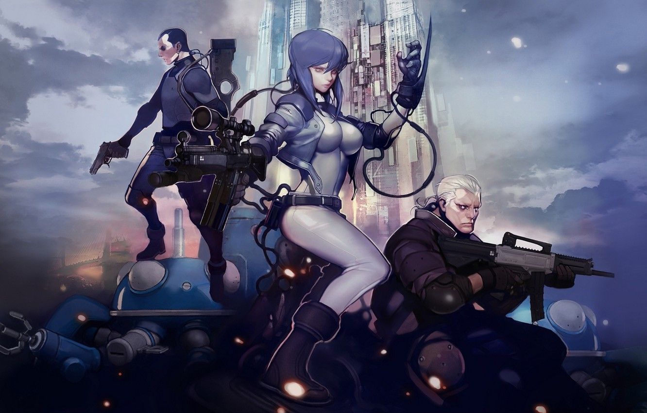 Wallpaper tachikoma, Ghost in the Shell, Saito, Ghost in the shell, matoko, Batou, Bateau, Saito image for desktop, section сэйнэн