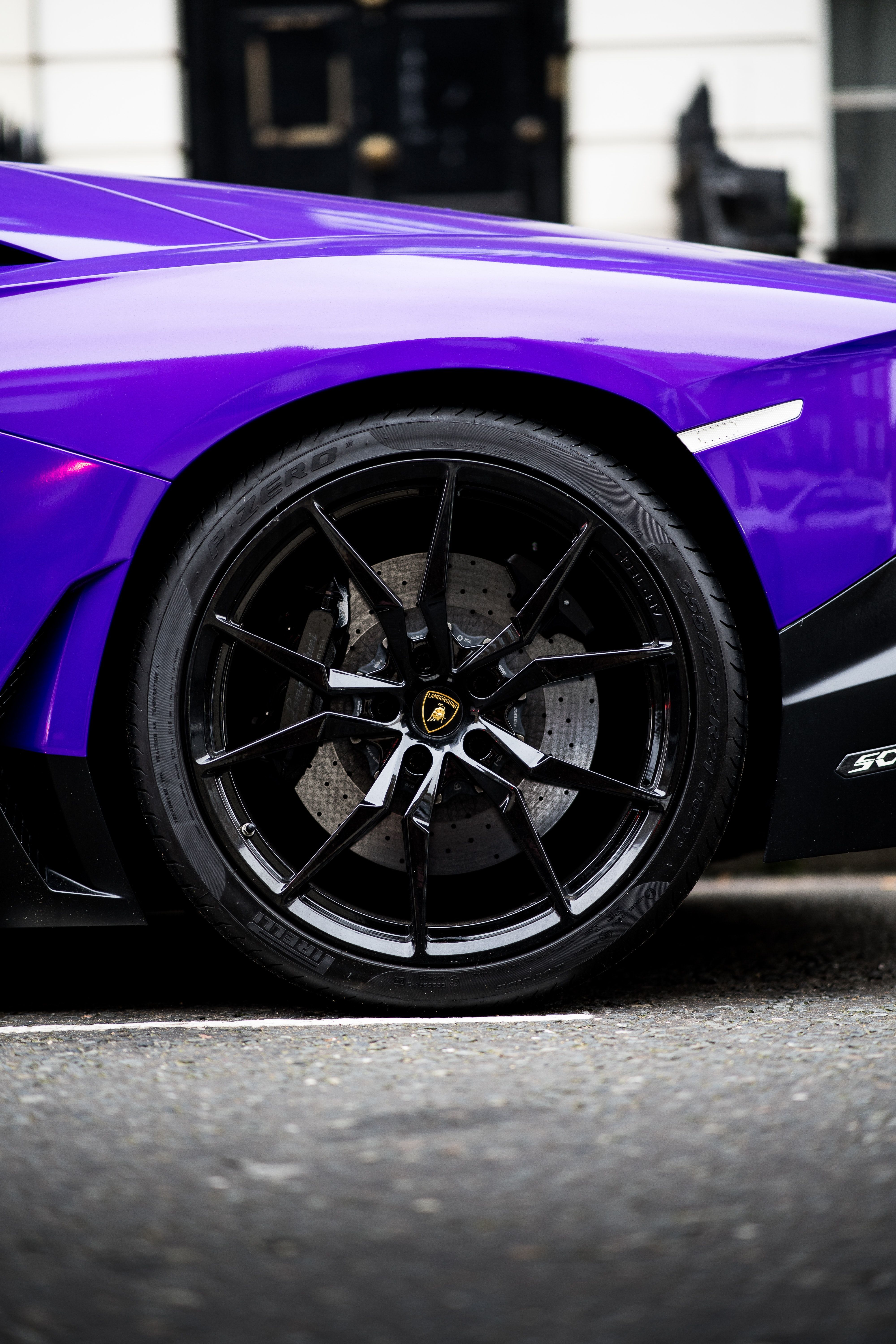 Purple Car With Black Wheel · Free