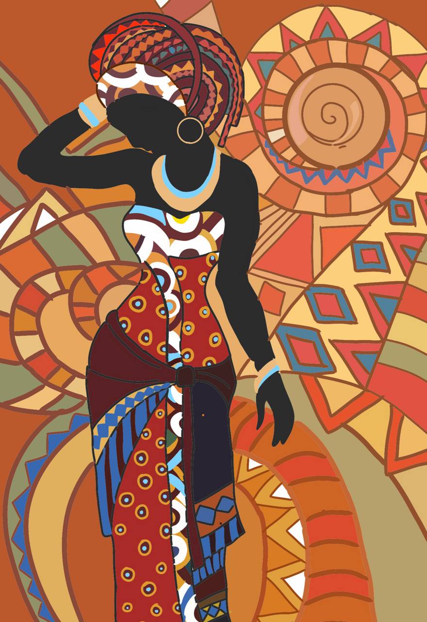 African Tribal Art wallpaper