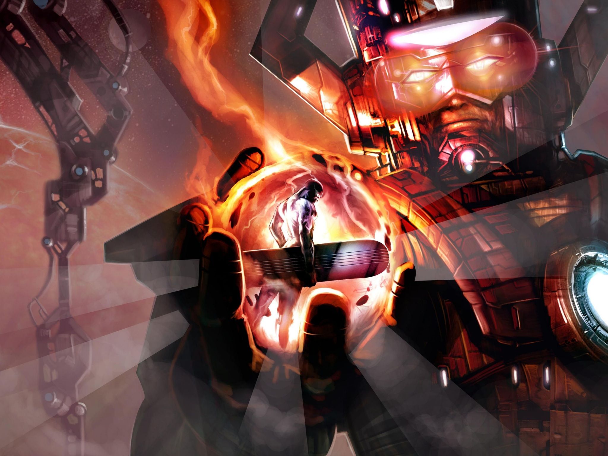 Wallpaper 4k Galactus Vs Silver Surfer 4k 4k Wallpaper, 5k Wallpaper, Galactus Wallpaper, Hd Wallpaper, Superheroes Wallpaper