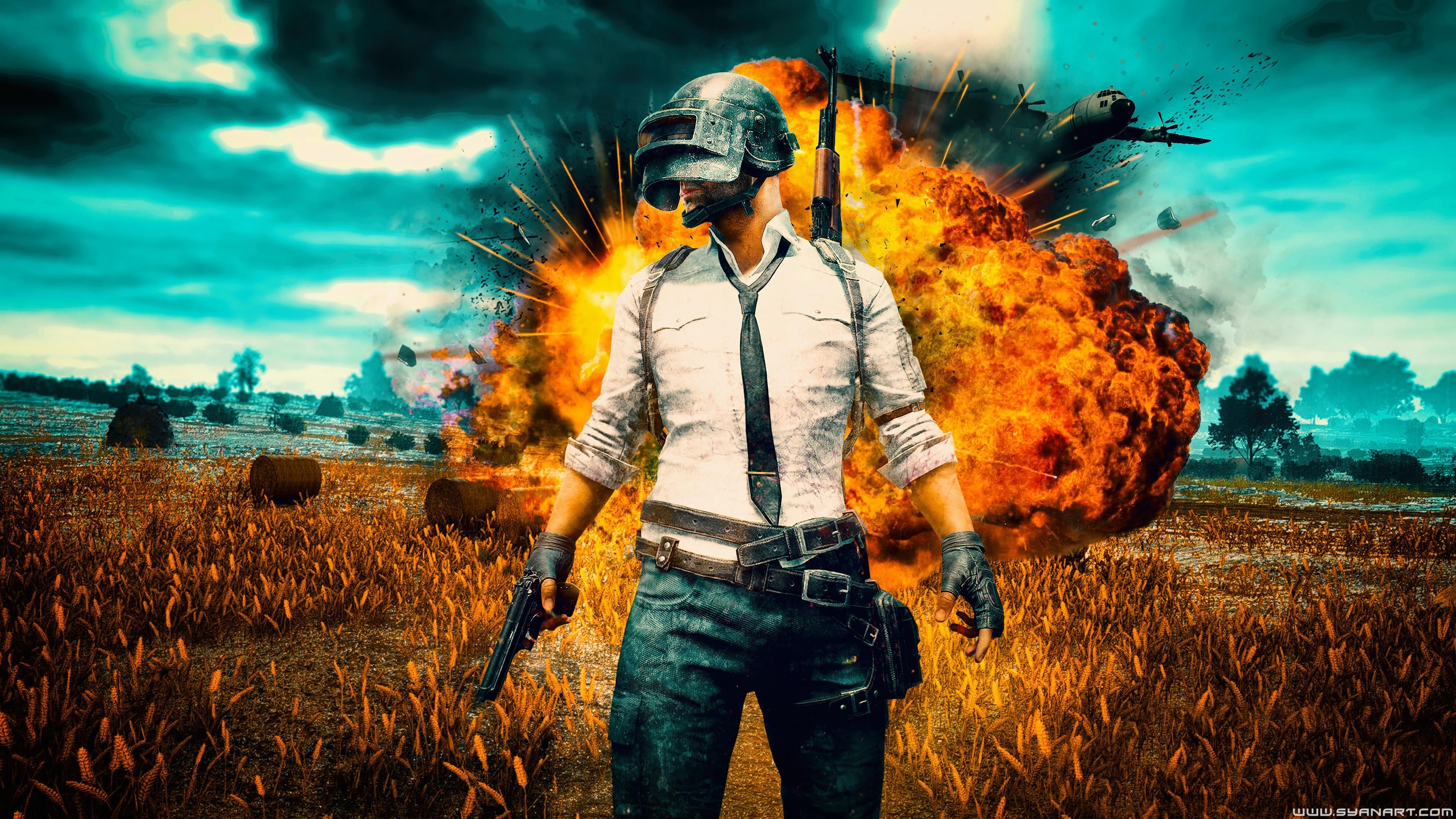 PUBG Explosionk gaming wallpaper, HD wallpaper for pc, Gaming wallpaper