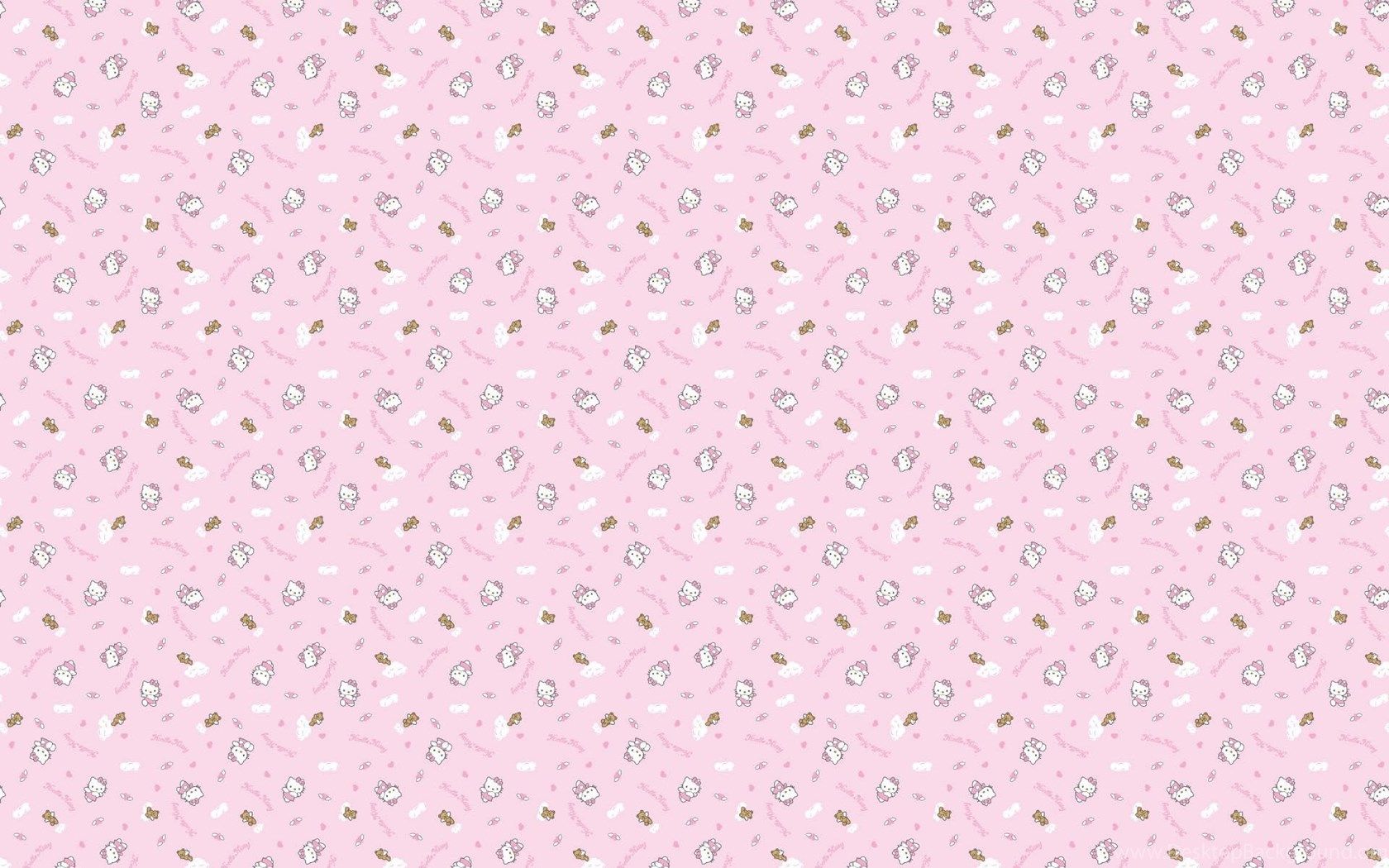Background Pink Kitty Hello Computer Pixels Sanrio Widescreen. Desktop Background