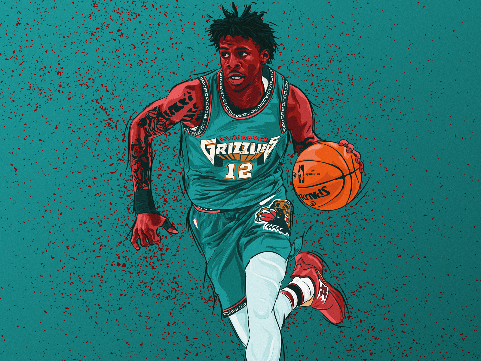 Ja Morant. NBA Illustration 2020