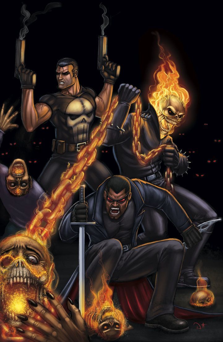 Marvel Knights By DAVID OCAMPO. Ghost Rider Marvel, Blade Marvel, Marvel Knights