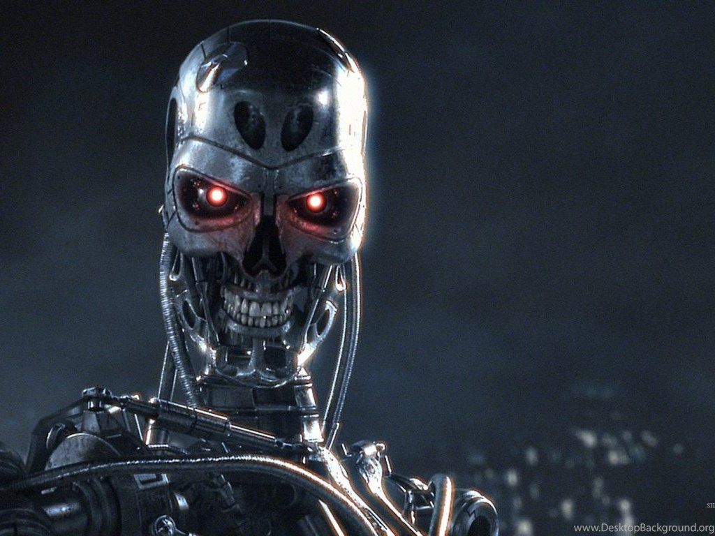 Wallpaper Robots Skynet Terminator Movies Robot Cyborg Red Eyes. Desktop Background