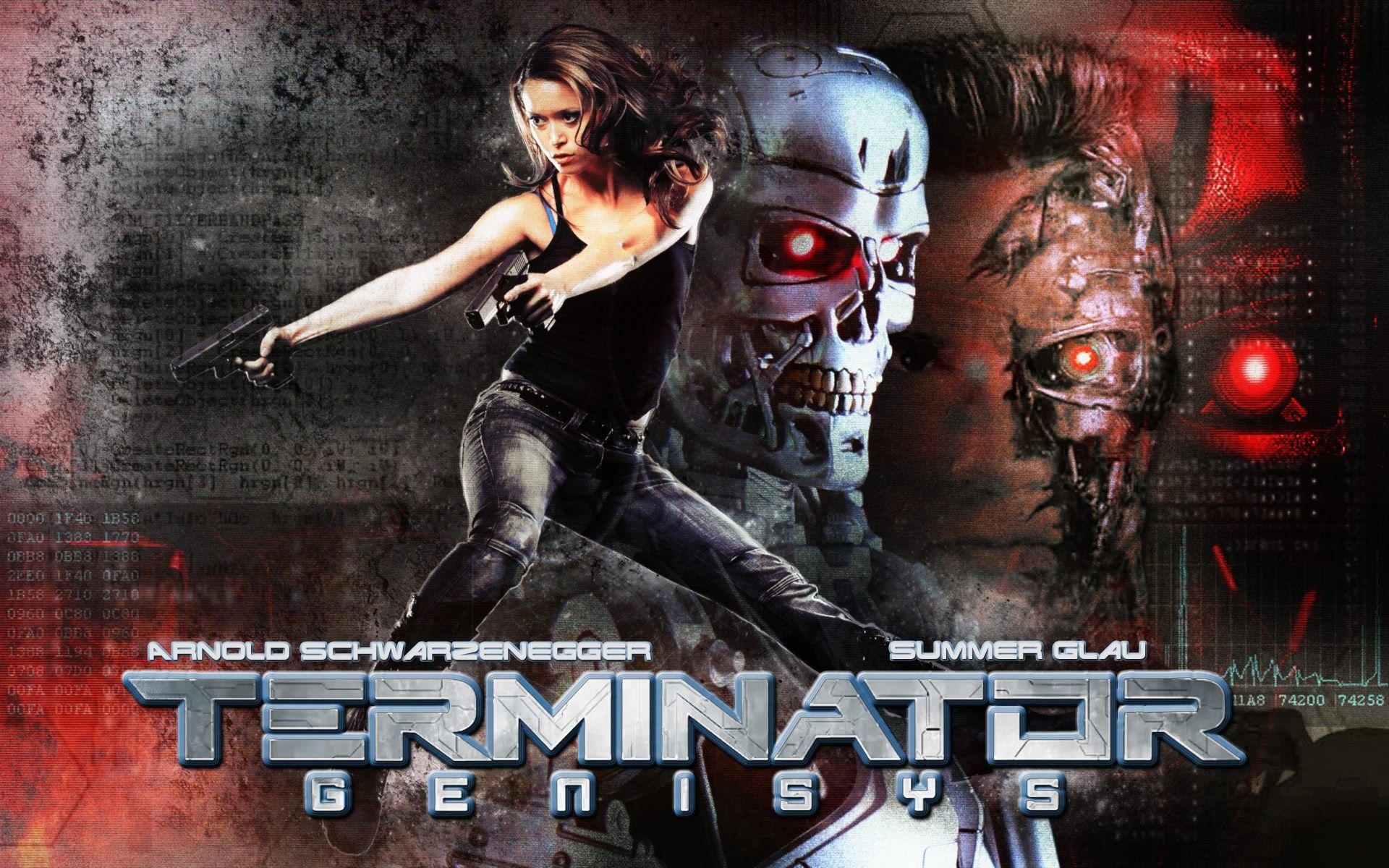 terminator, Genisys, Sci fi, Action, Robot, Cyborg, Futuristic, Genisis, Adventure, 1genisys, Warrior Wallpaper HD / Desktop and Mobile Background