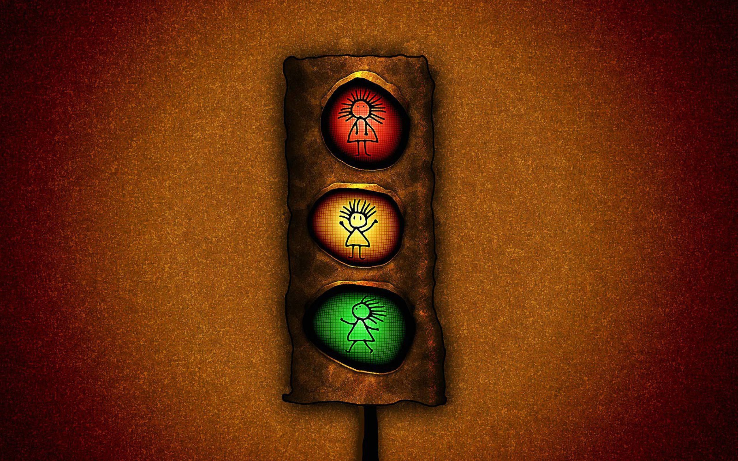 3D Funny Cartoon Road Signal Wallpaper and Abstract Wallpaper. All is Wall