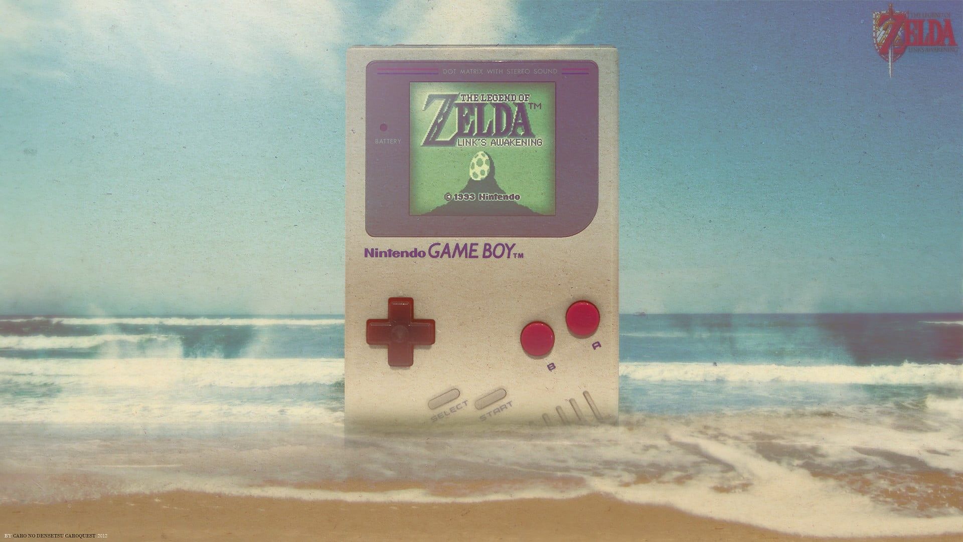 gray Nintendo Game Boy showing The Legend of Zelda game #GameBoy The Legend of Zelda The Legend of Zelda: Link's Awakening. Gameboy, Gaming wallpaper, Nintendo