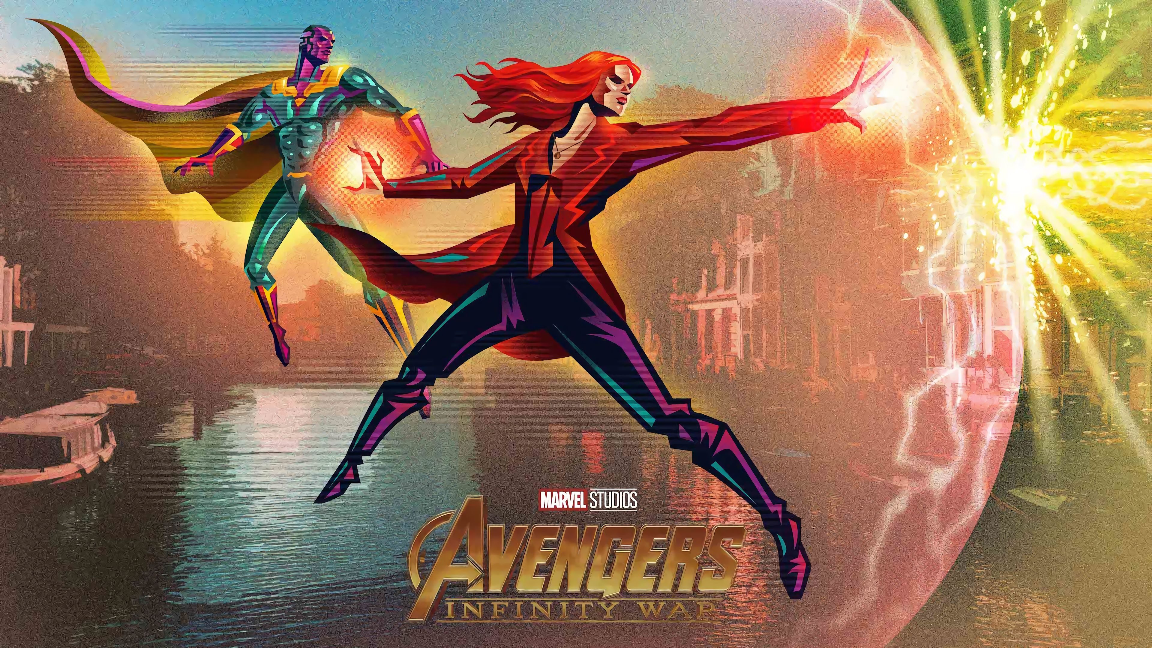 Avengers: Infinity War Scarlet Witch and Vision 4K