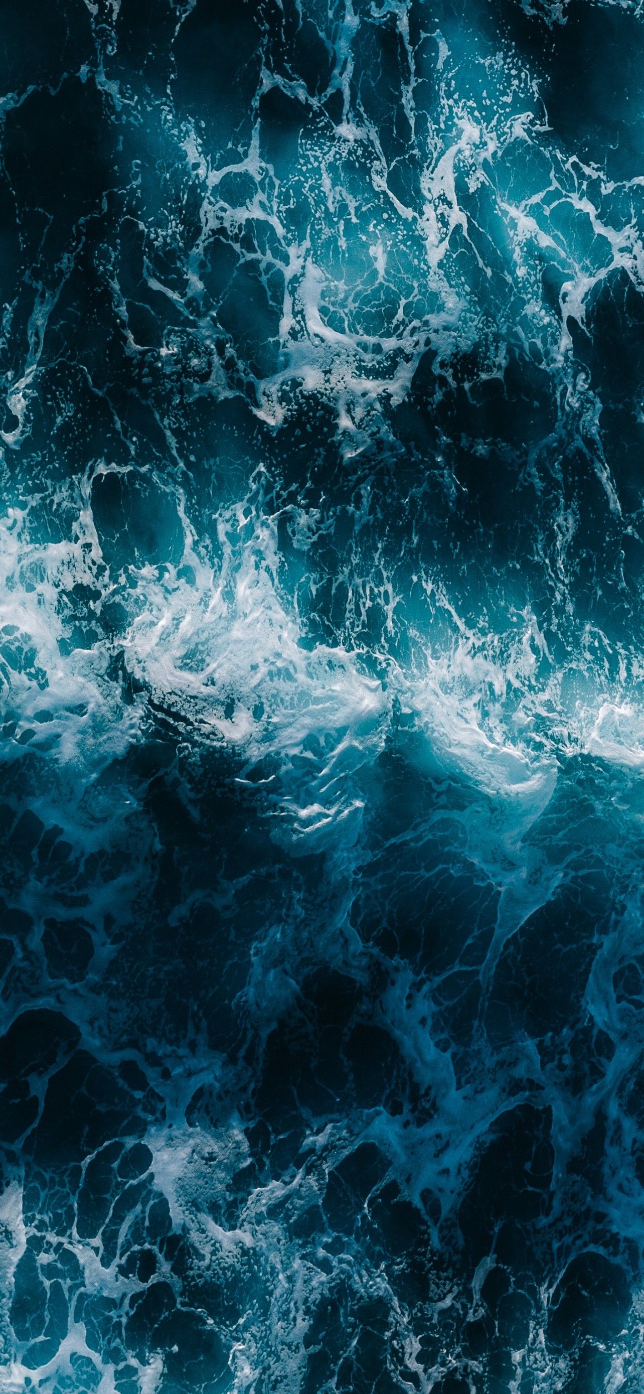 Ocean Waves 4K Wallpaper, Aerial view, Blue Water, Pattern, Sea Waves, 5K, Nature