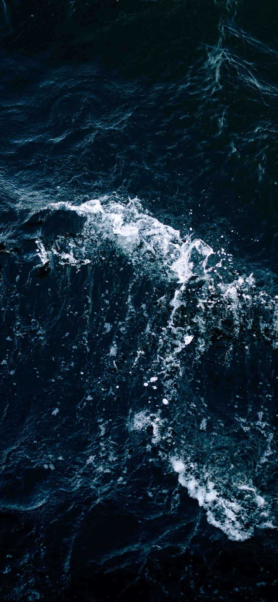 iPhone X Wallpaper Sea waves splashes dark HD 4K of Wallpaper for Andriod