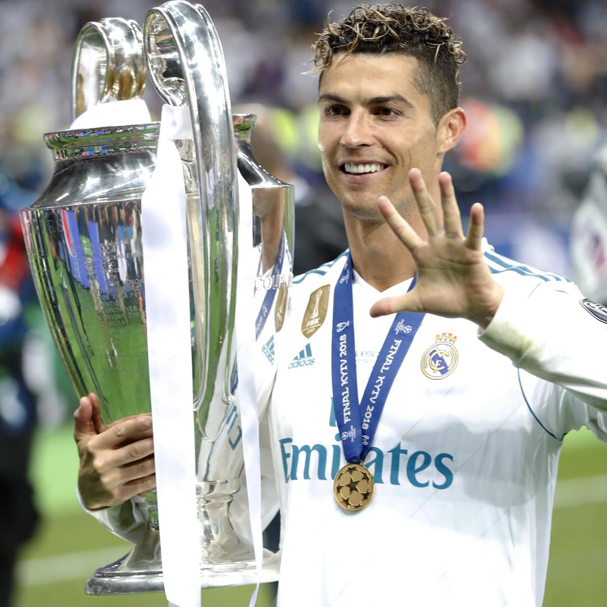 Cristiano Ronaldo Holding Trophy