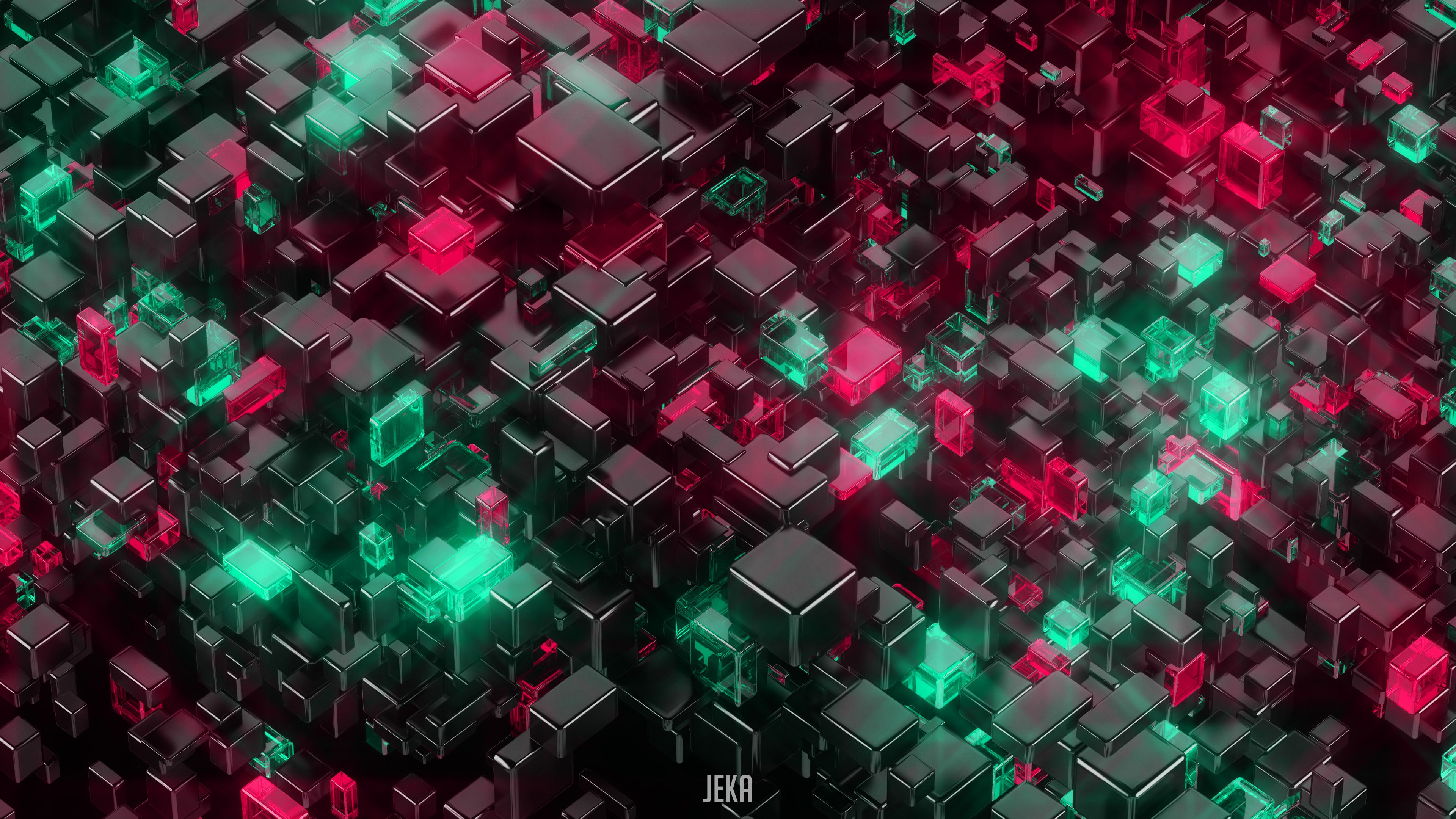 Glowing Cubes 4k 1440P Resolution HD 4k Wallpaper, Image, Background, Photo and Picture
