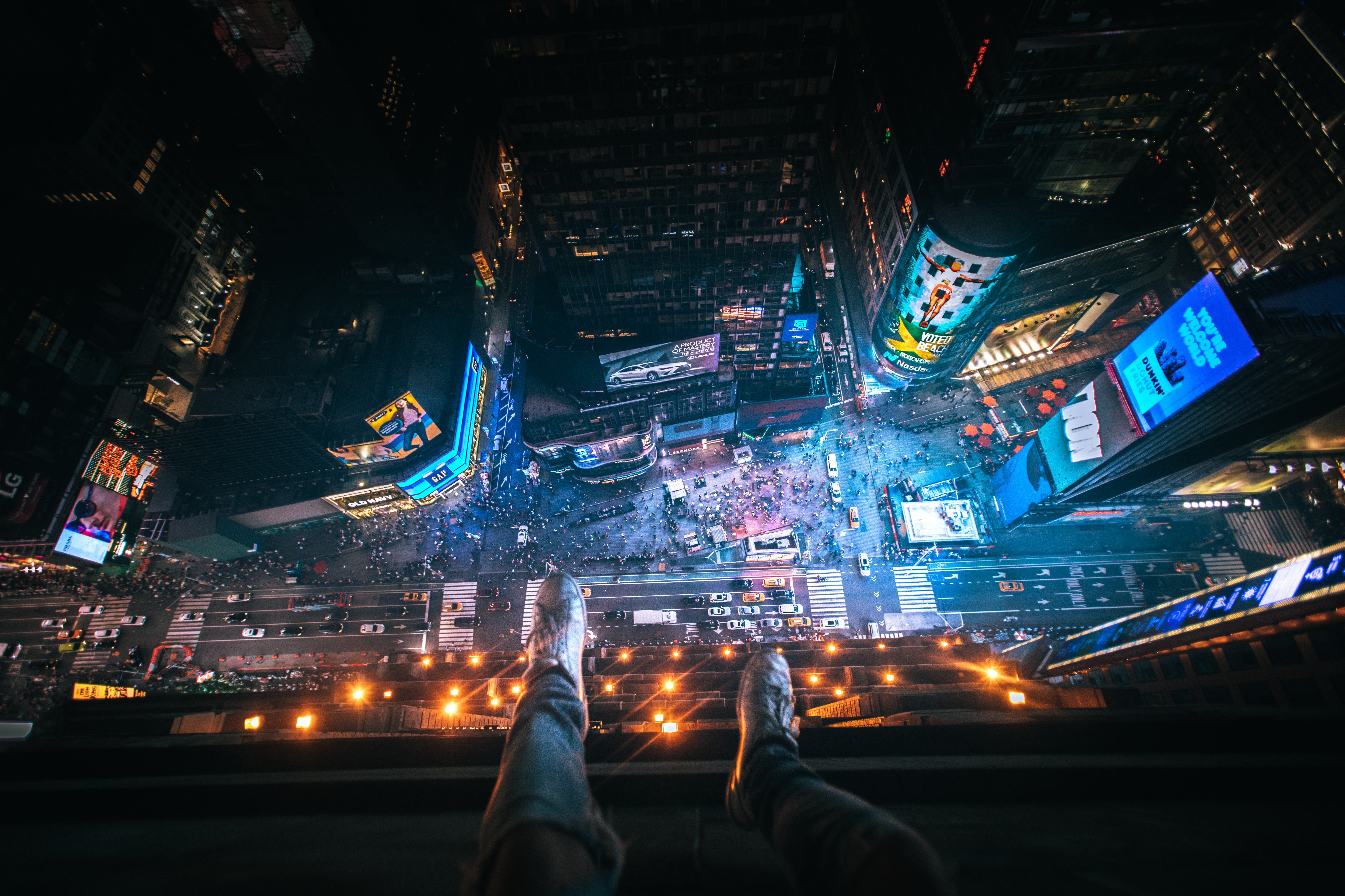 Above Time Square 4K wallpaper