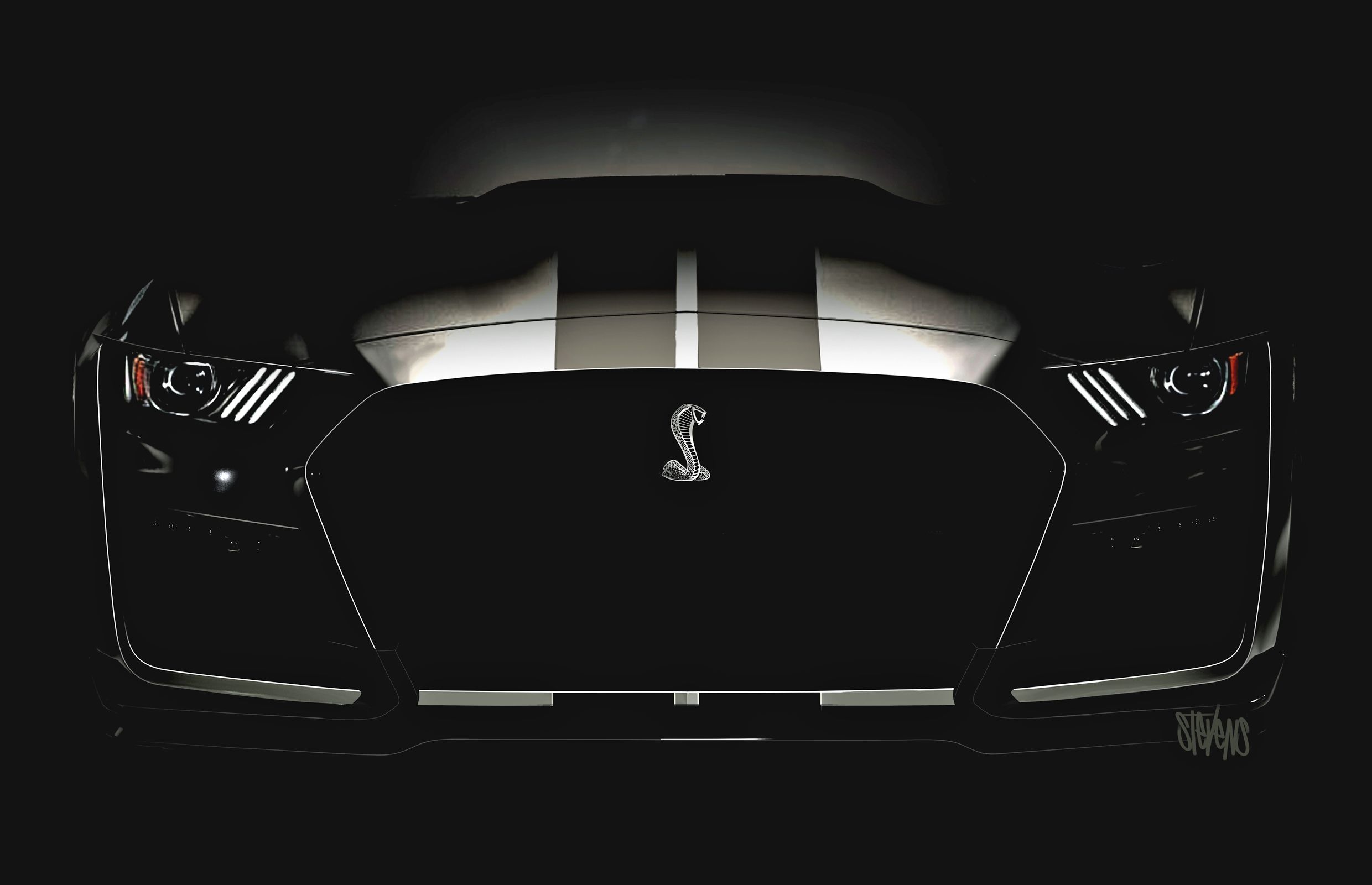 Ford Mustang Shelby Gt500 2020 Gray 2k