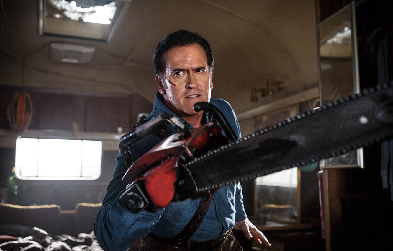 Wallpaper blood, saw, scar, TV series, Evil Dead, Bruce Campbell, Ash Williams, Ash vs Evil Dead image for desktop, section фильмы