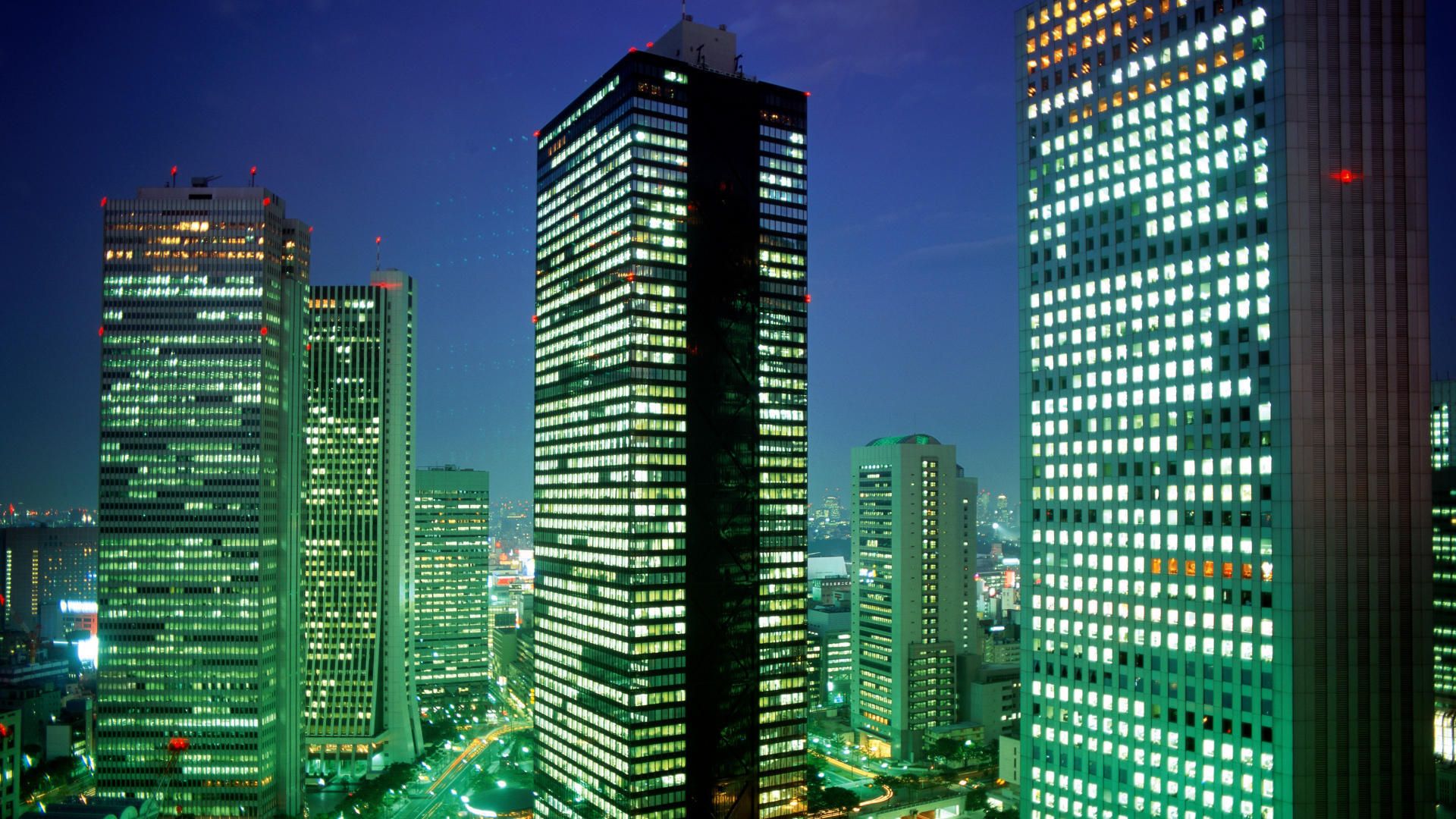 Office buildings in Tokyo wallpaper and image, picture, photo