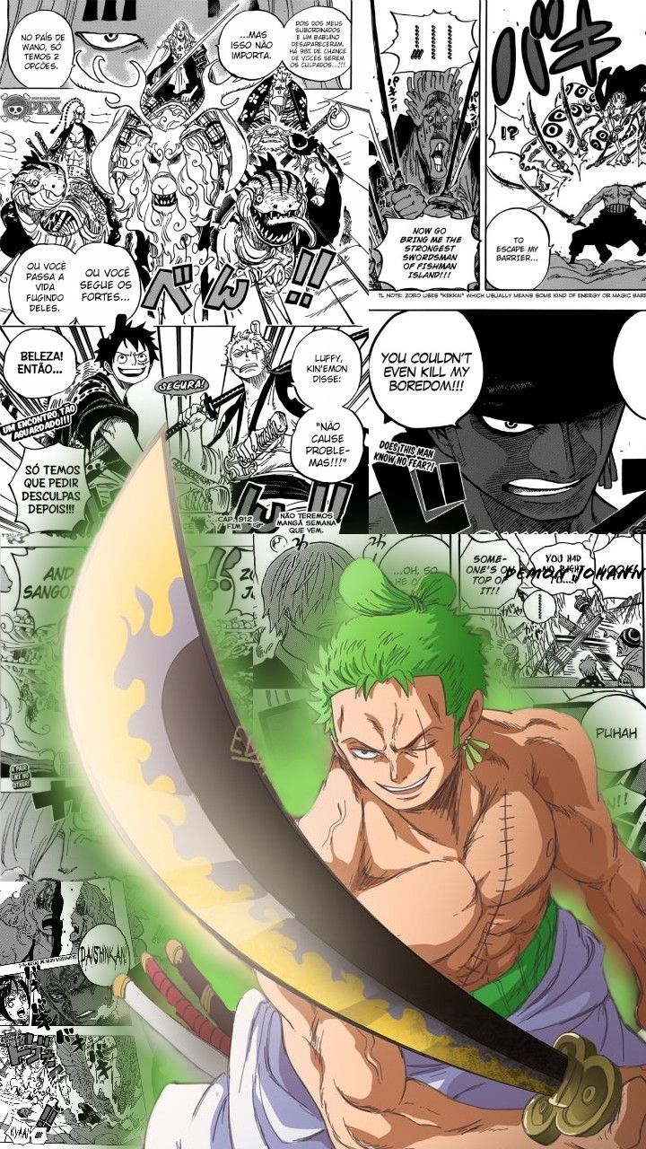 Zoro In Epic Manga Style Wallpaper by patrika