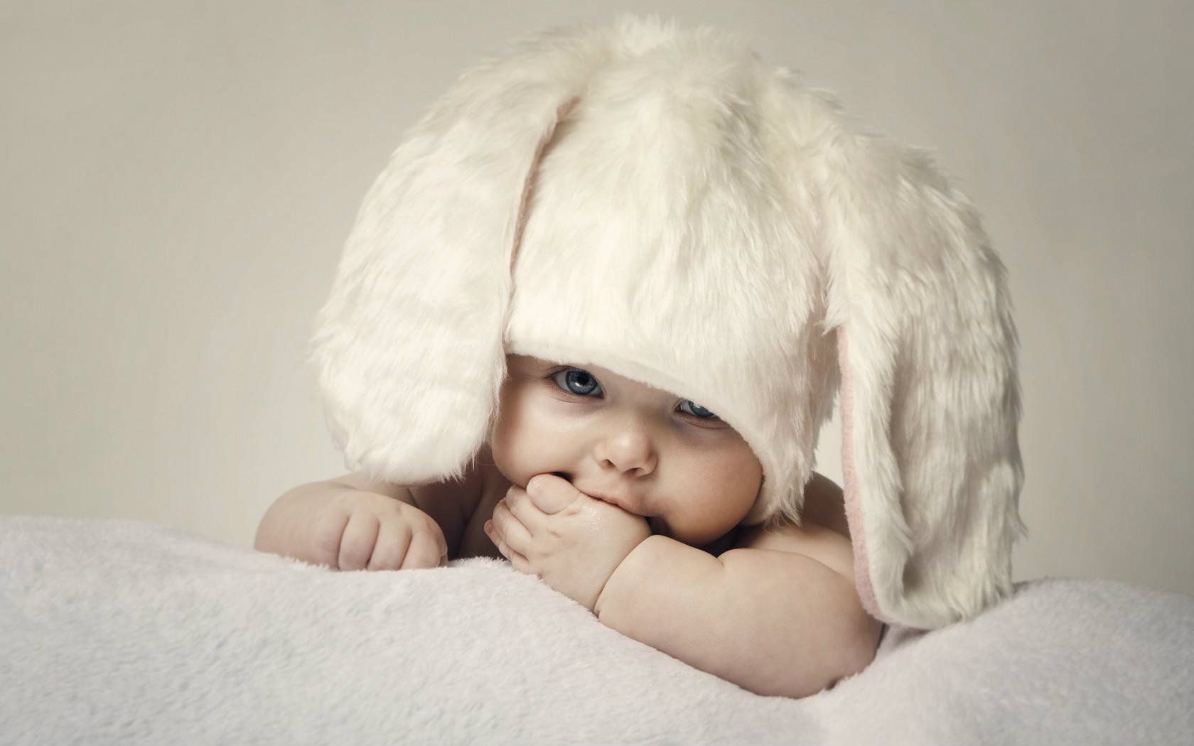 Cute Baby Boy Wallpaper For Desktop Baby Wall With Bunny Ears