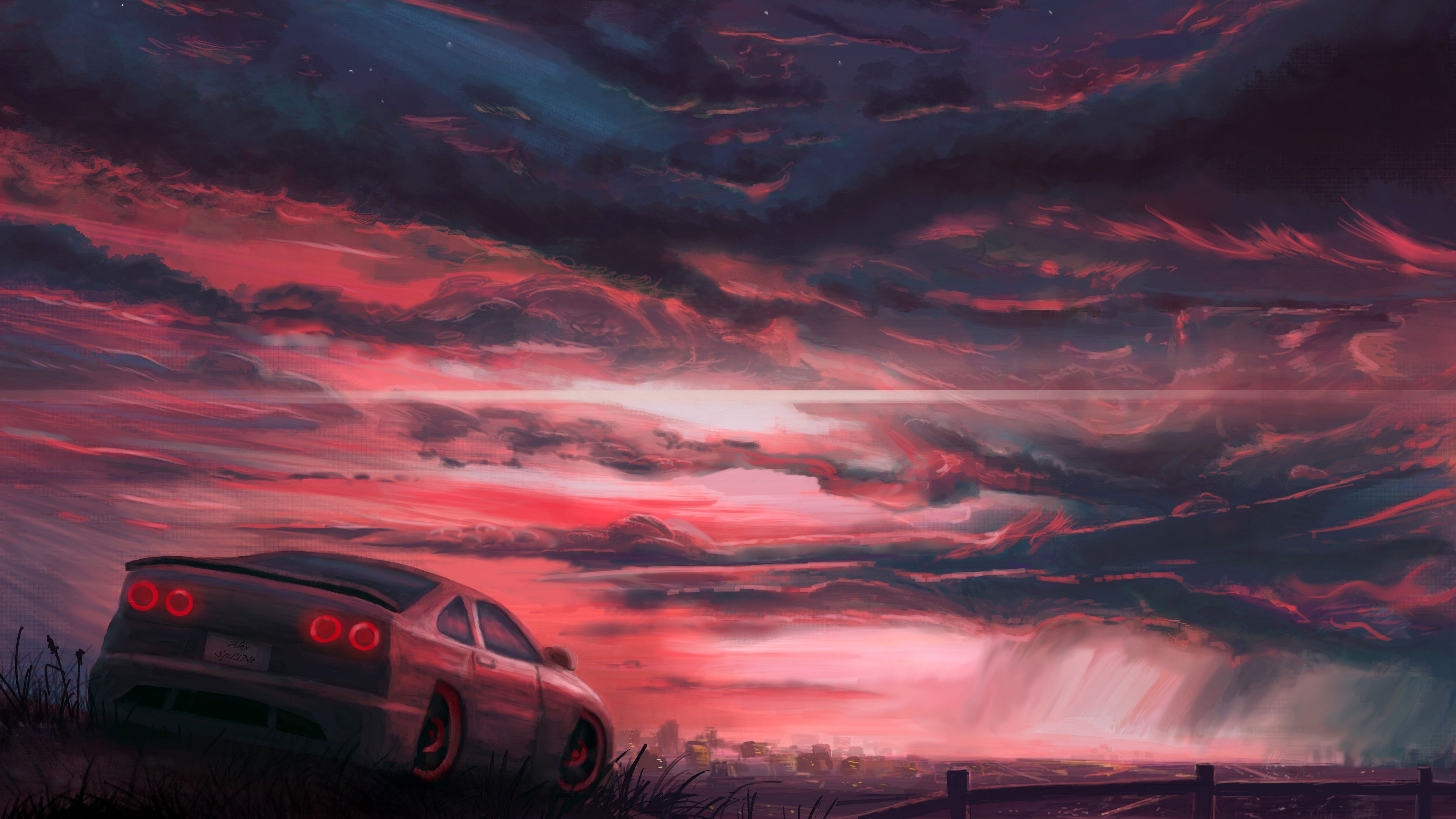 Rainy Sunset Car Ride 4k, HD Artist, 4k Wallpaper, Image, Background, Photo and Picture