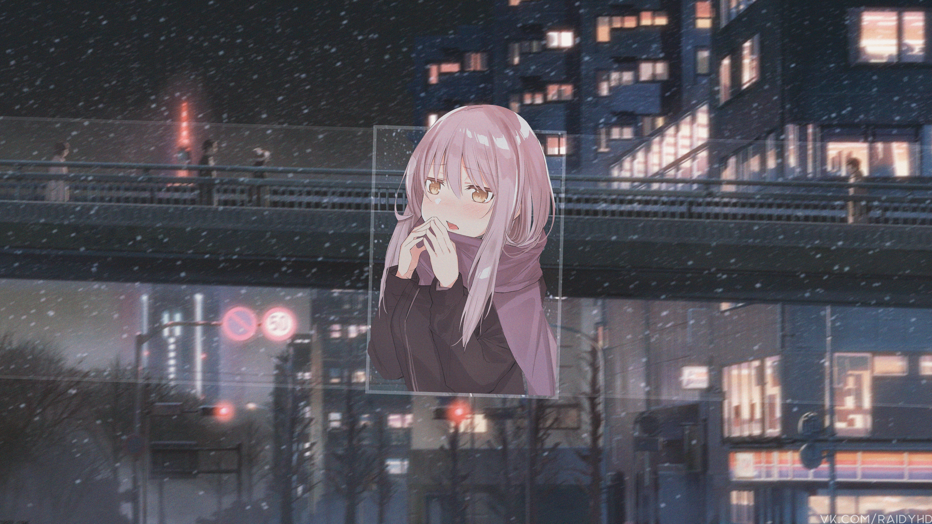 Wallpaper, anime girls, picture in picture, minato yukina 3840x2160