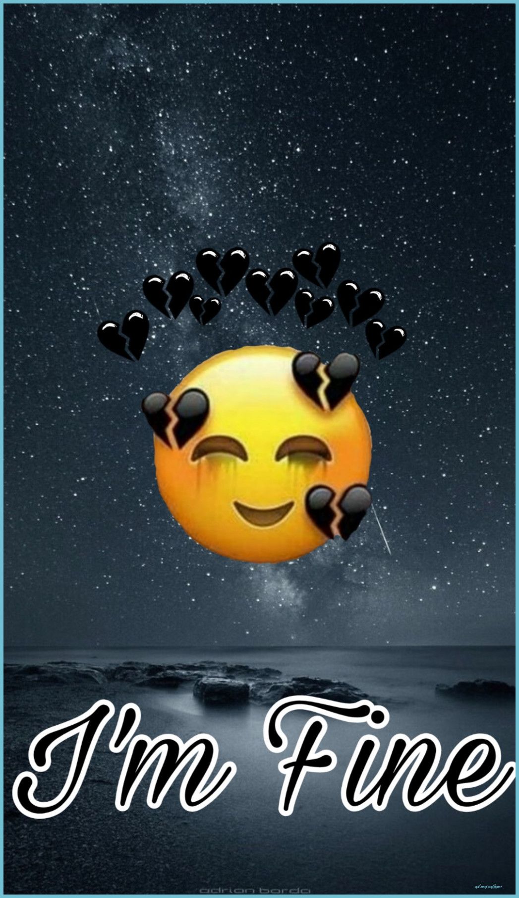 Im Fine Happy Sad Emoji HD Wallpaper Emoji Wallpaper