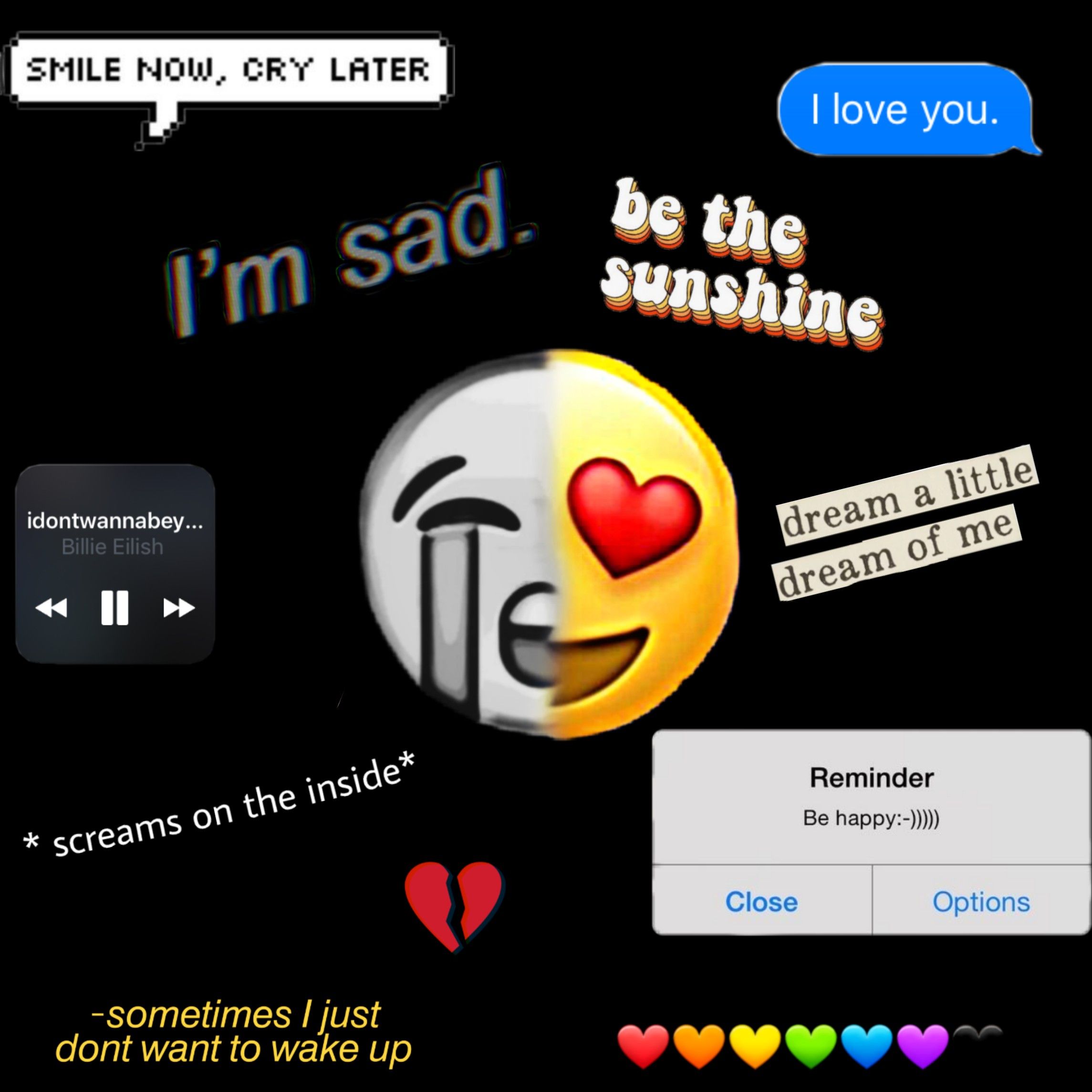 Broken Heart Emoji Depression Aesthetic Sad Wallpaper