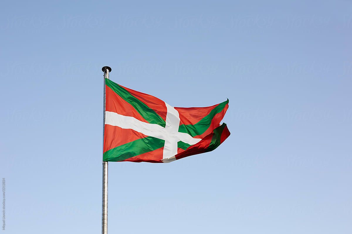 Basque Country Flag And Blue Sky