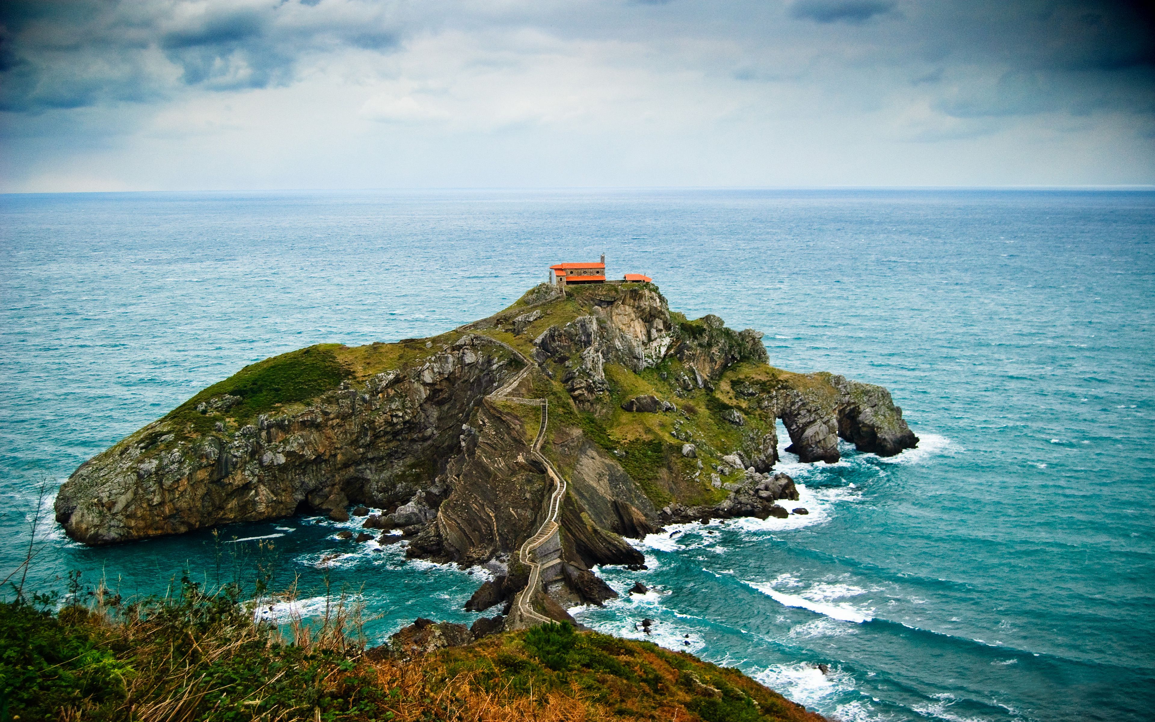 Gaztelugatxe Is An Island Off The Coast Of Biscay Belonging To The Municipality Of Bermeo, Basque Country, Spain, Wallpaper13.com