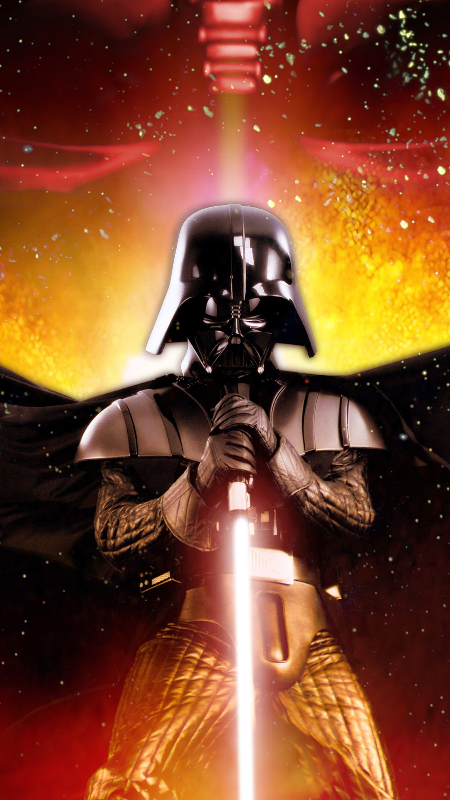 Darth Vader With Wings Lightsaber Sith In Light Background Star Wars 4K HD Darth Vader Wallpaper