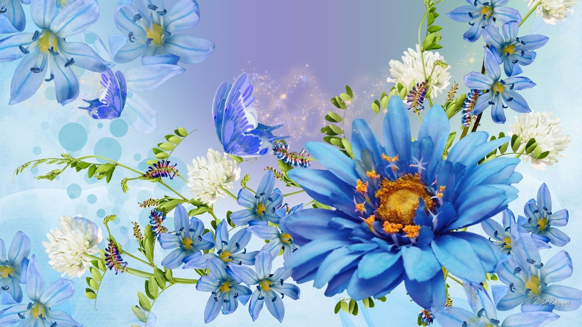 Beautiful Butterflies and Flowers