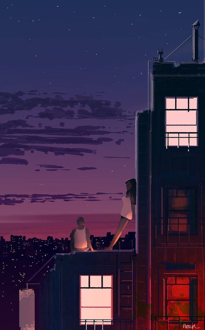 Long hot summer night. Night illustration, Scenery wallpaper, Summer nights