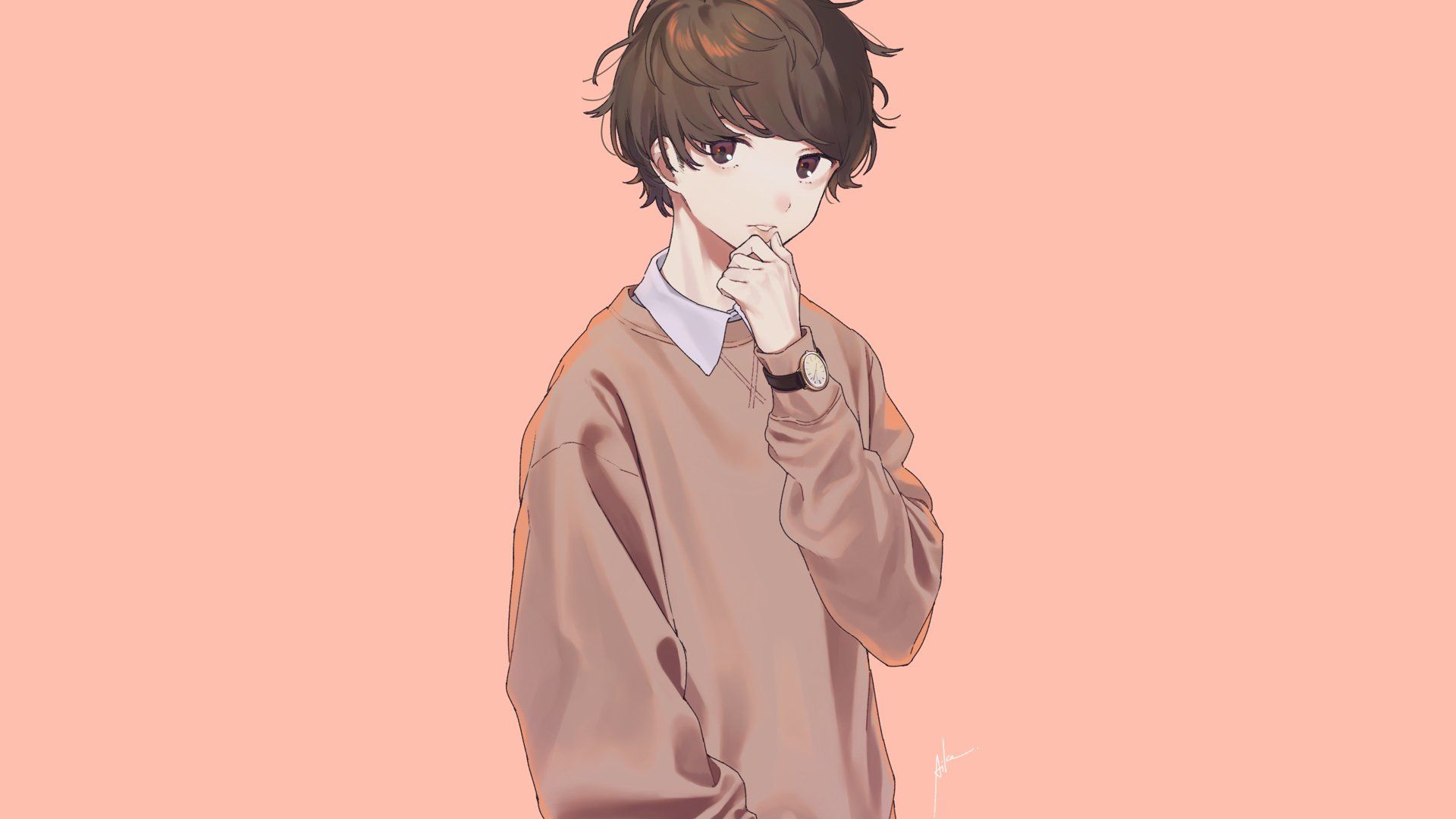 Contemplative Anime Boy Ultra HD Wallpaperx2160