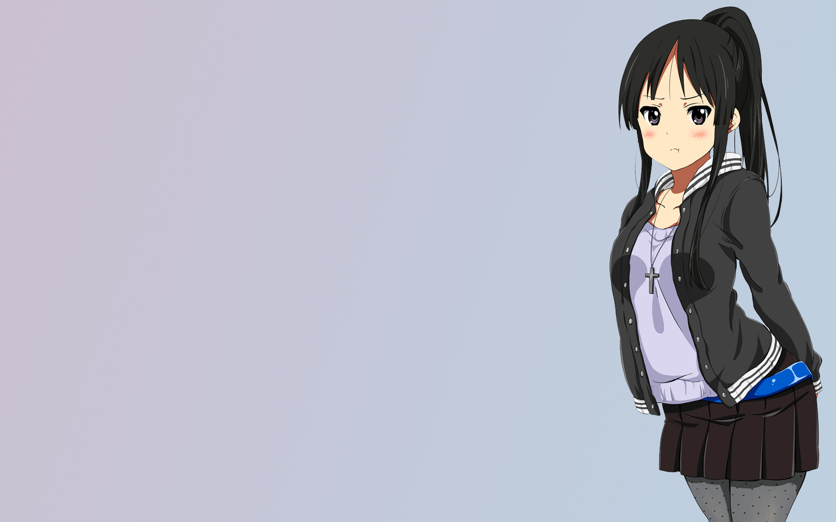 #anime Girls, #simple Background, #Akiyama Mio, #K ON!, Wallpaper Gallery HD Wallpaper