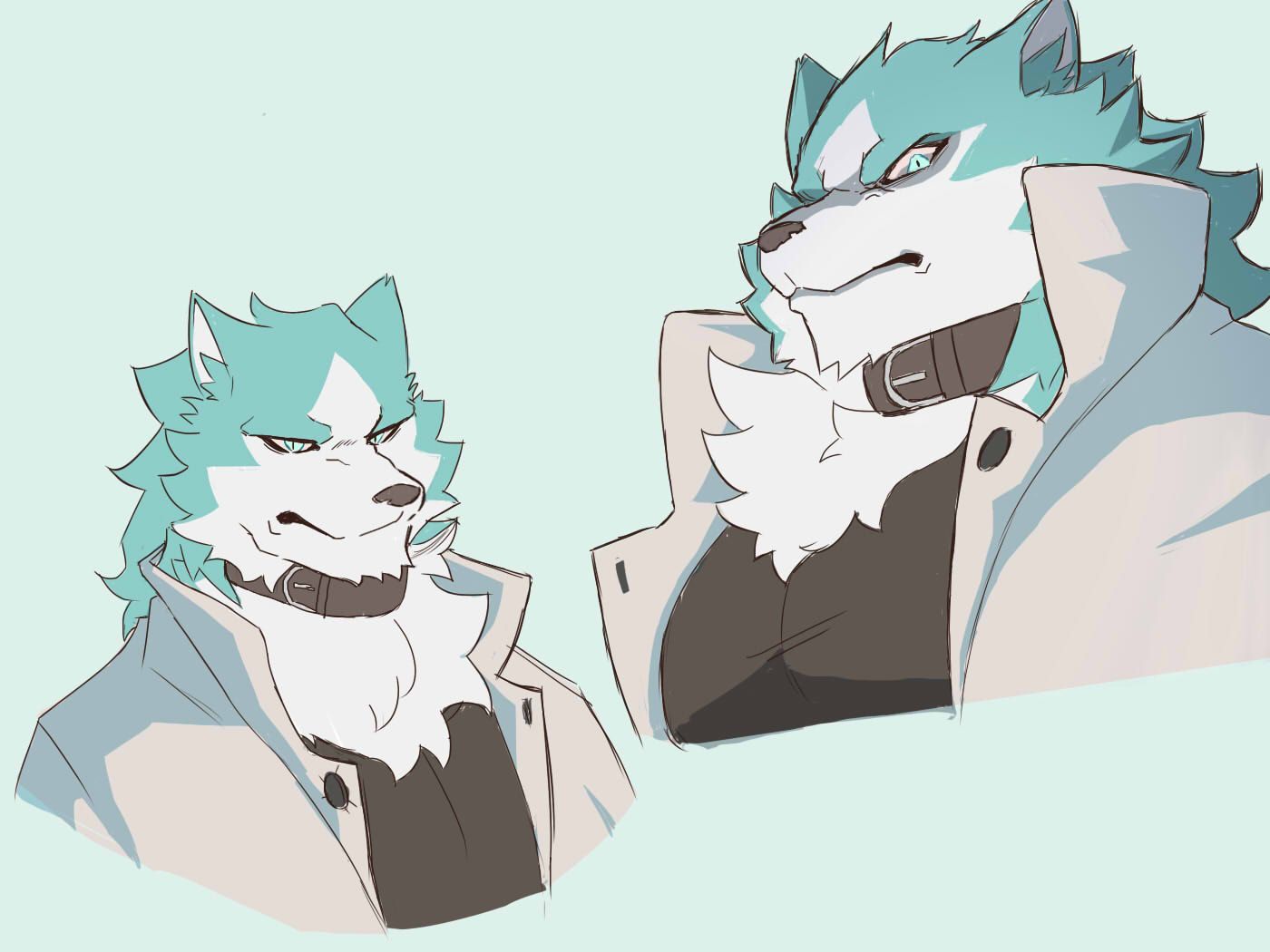 KIRO (on break) Ogami from BNA such a floofy wolf
