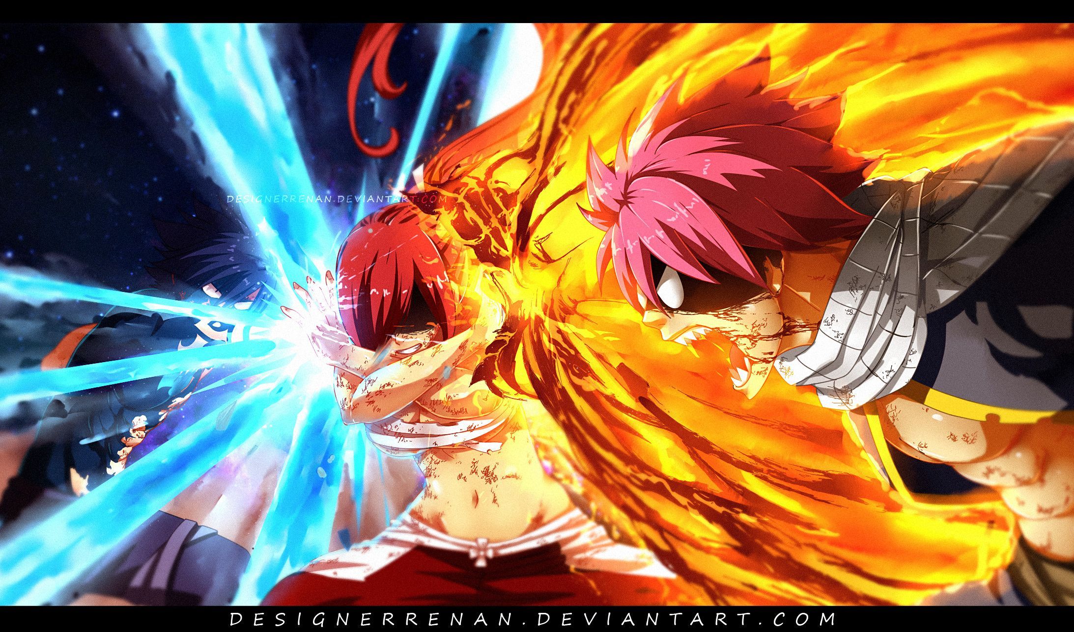 Anime Tail Erza Scarlet Gray Fullbuster Natsu Dragneel Wallpaper 2186x1288. Fairy tail anime, Fairy tail picture, Fairy tail