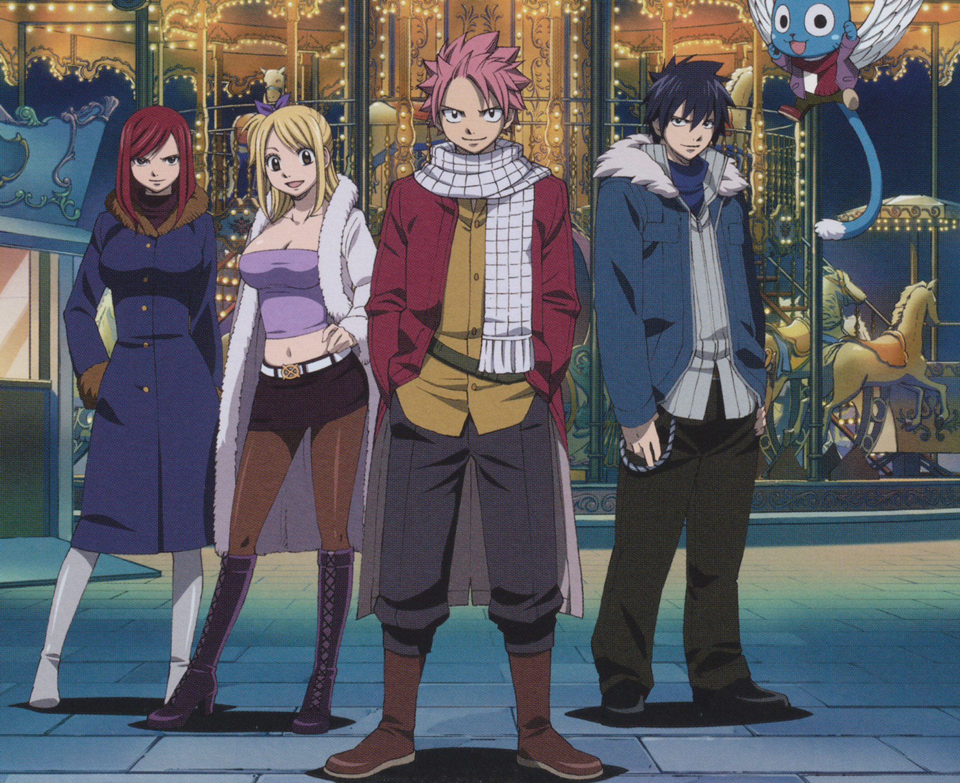 Anime Fairy Tail Lucy Heartfilia Natsu Dragneel Erza Scarlet Gray Fullbuster Happy (Fairy Tail) Wallpaper. Fairy tail gray, Fairy tail anime, Fairy tail guild