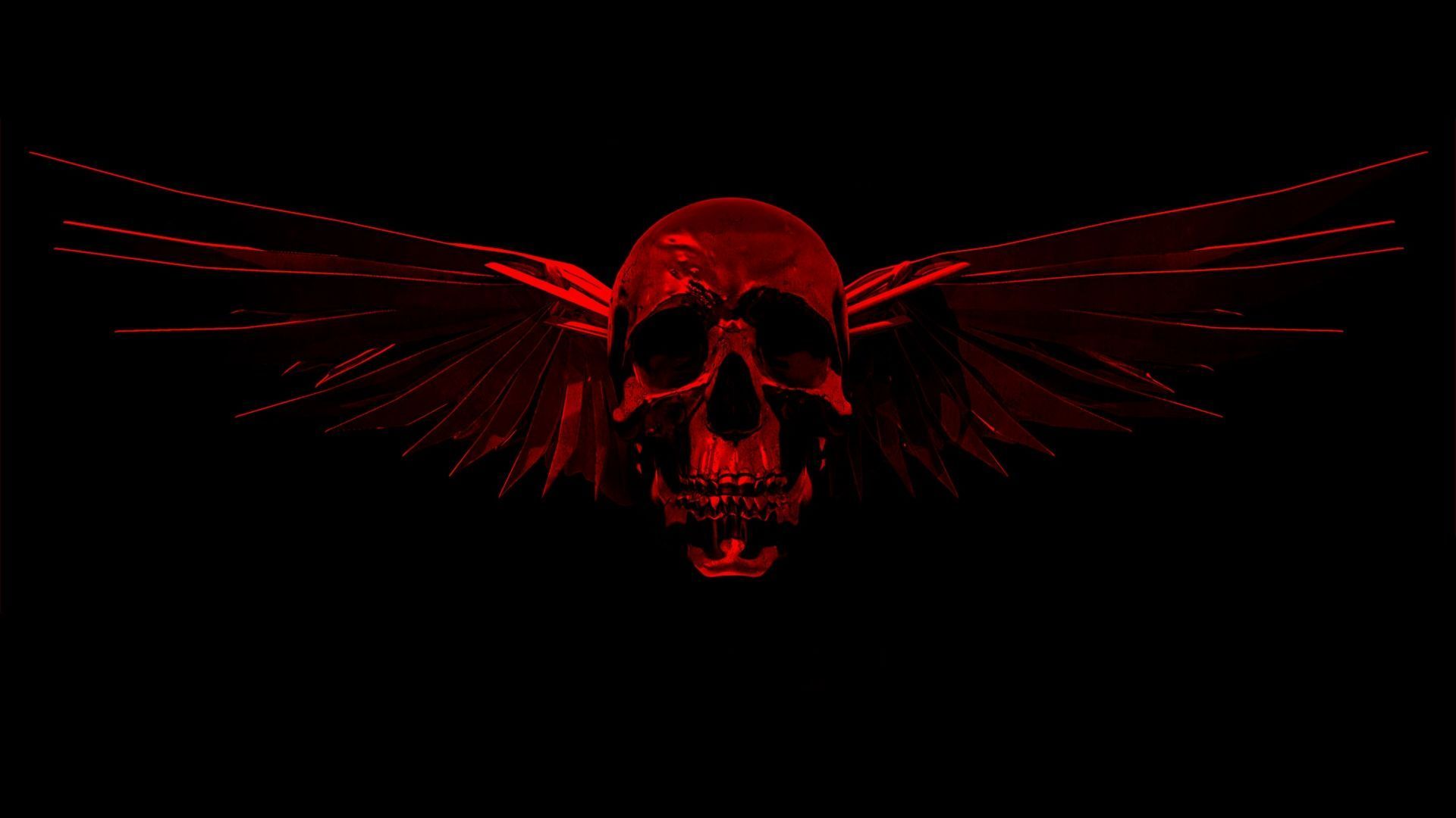 Red and Black Skull Wallpaper Free Red and Black Skull Background