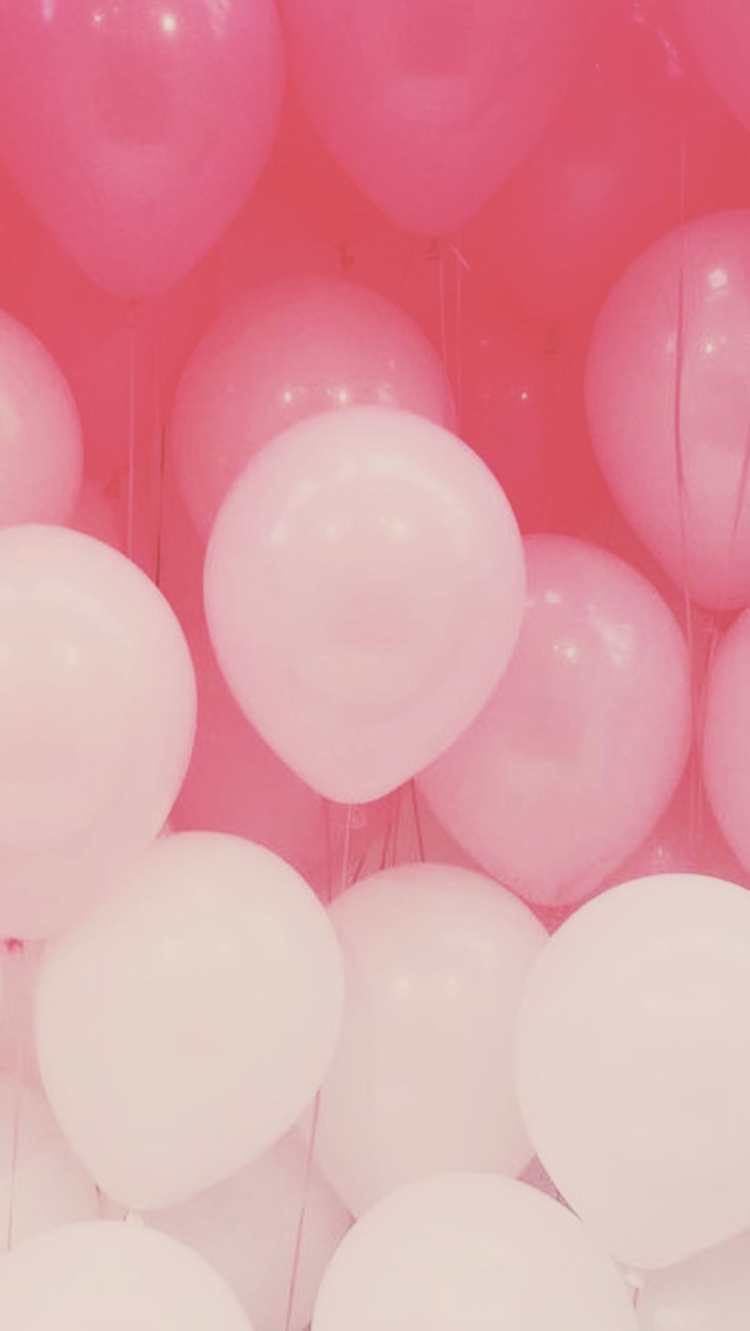 Black And Pink Balloons Wallpaper