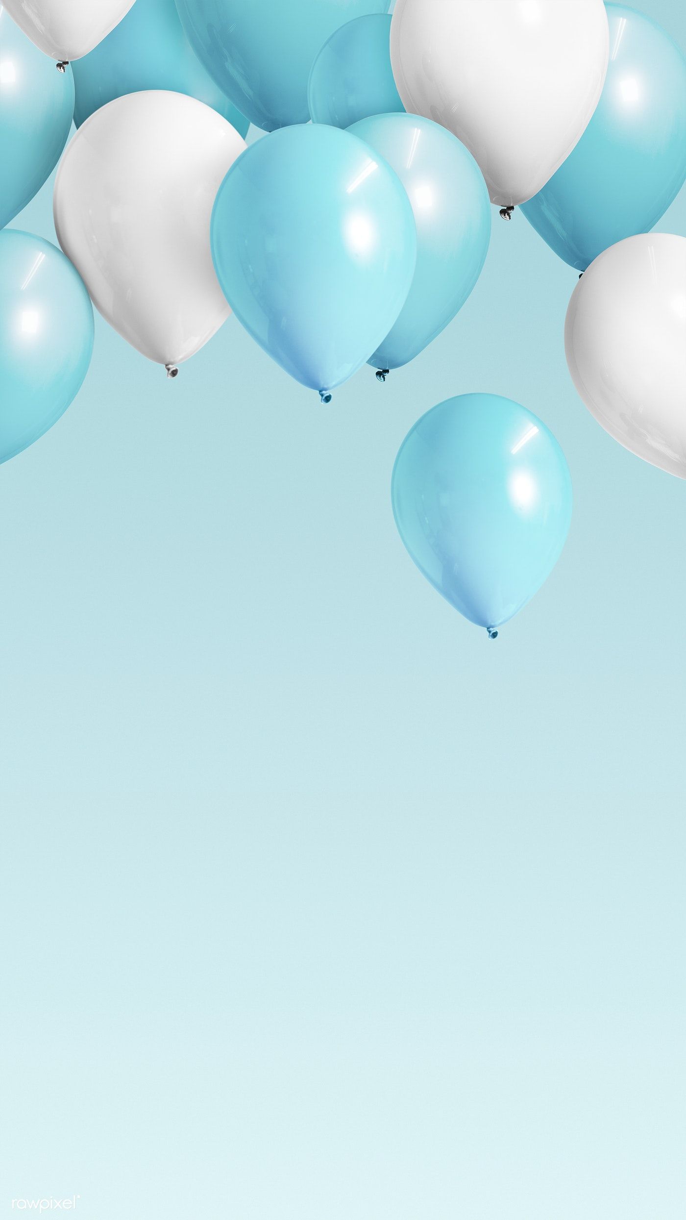 ilustración Descarga Premium de globos azules en colores pastel de teléfonos móviles. Cool wallpaper for phones, Blue balloons, Phone wallpaper pastel